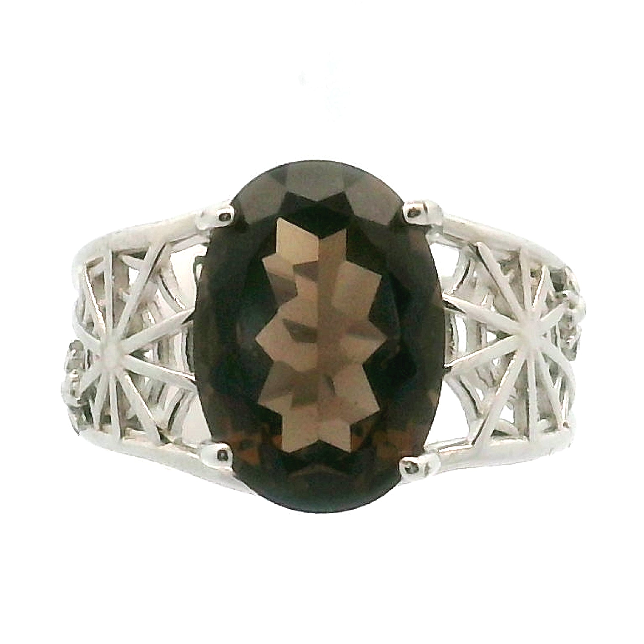 Spiderweb Cuff Ring .925 Silver for Weaving a Web