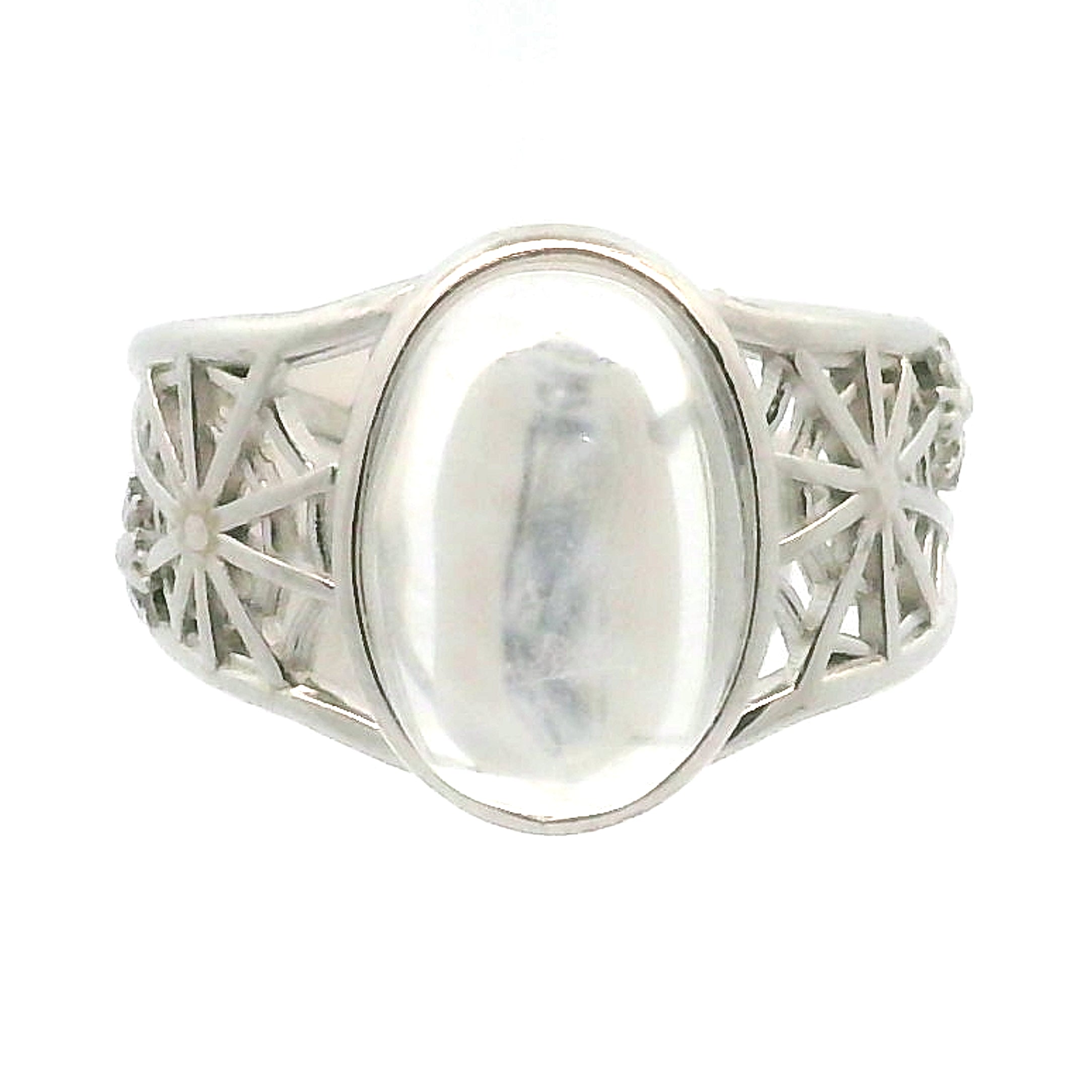 Spiderweb Cuff Ring .925 Silver for Weaving a Web