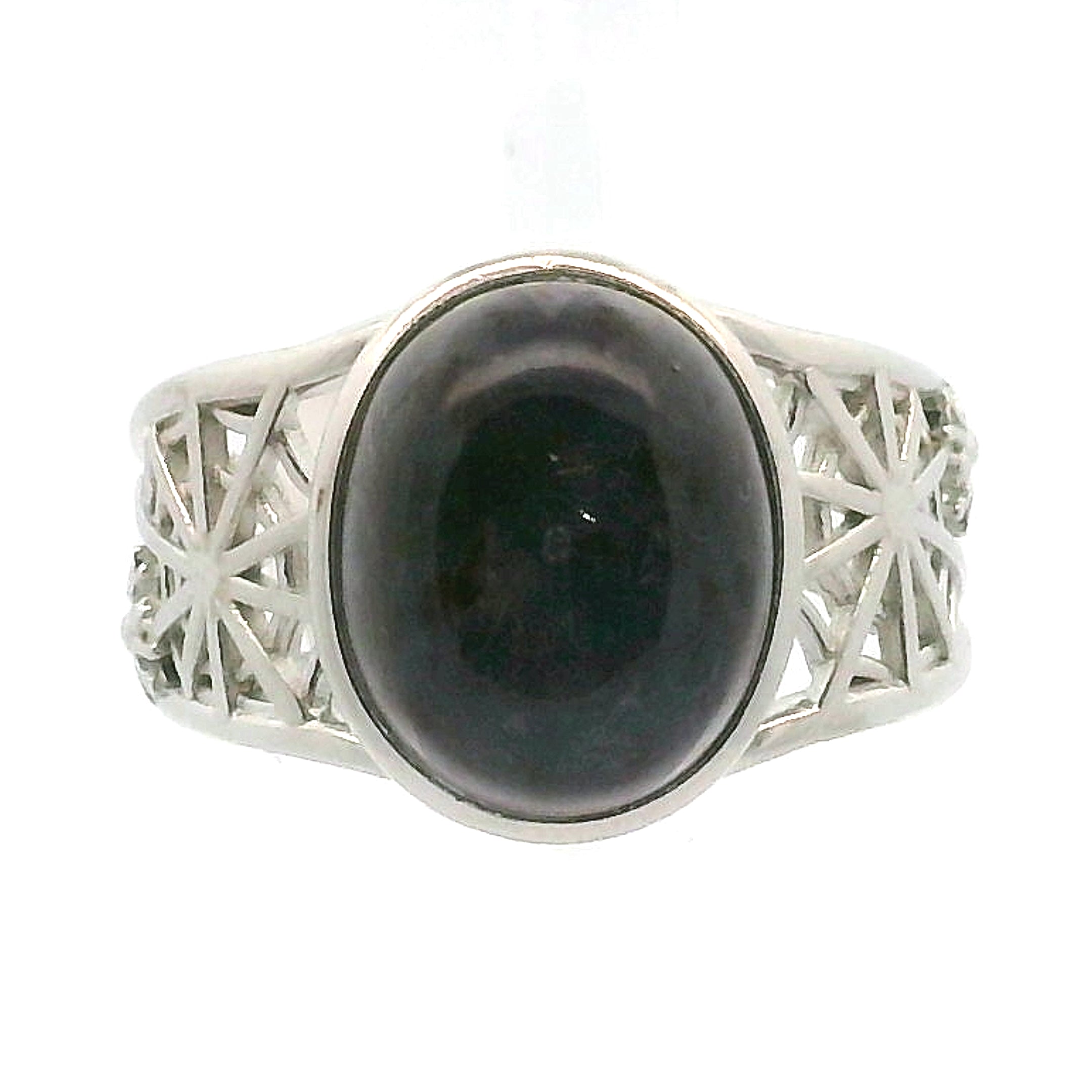 Spiderweb Cuff Ring .925 Silver for Weaving a Web