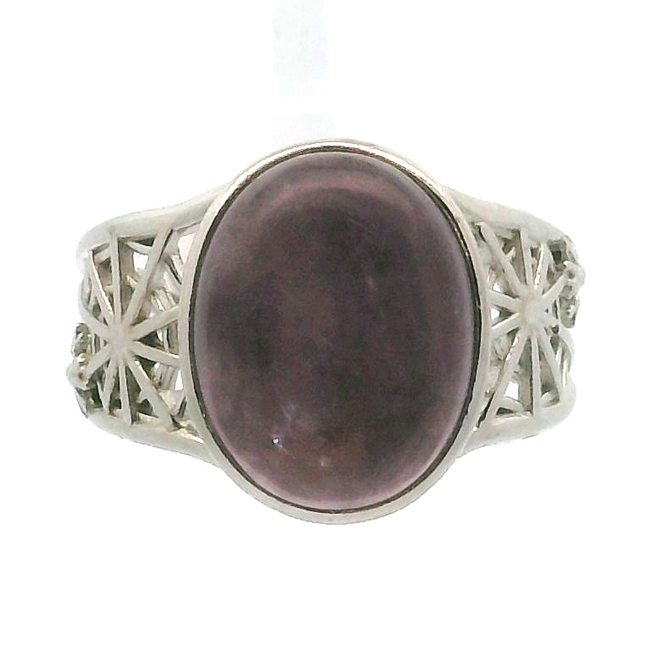 Spiderweb Cuff Ring .925 Silver for Weaving a Web
