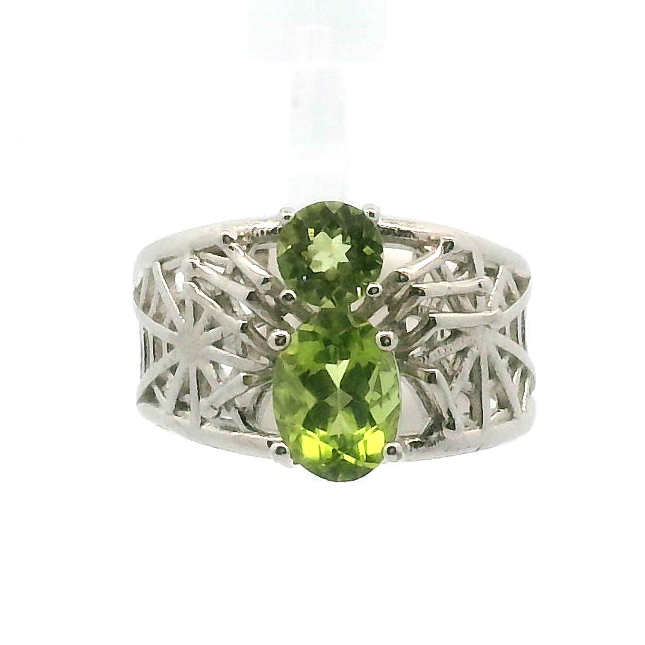 Spider on Spiderweb Cuff Ring .925 Silver for Weaving a Web