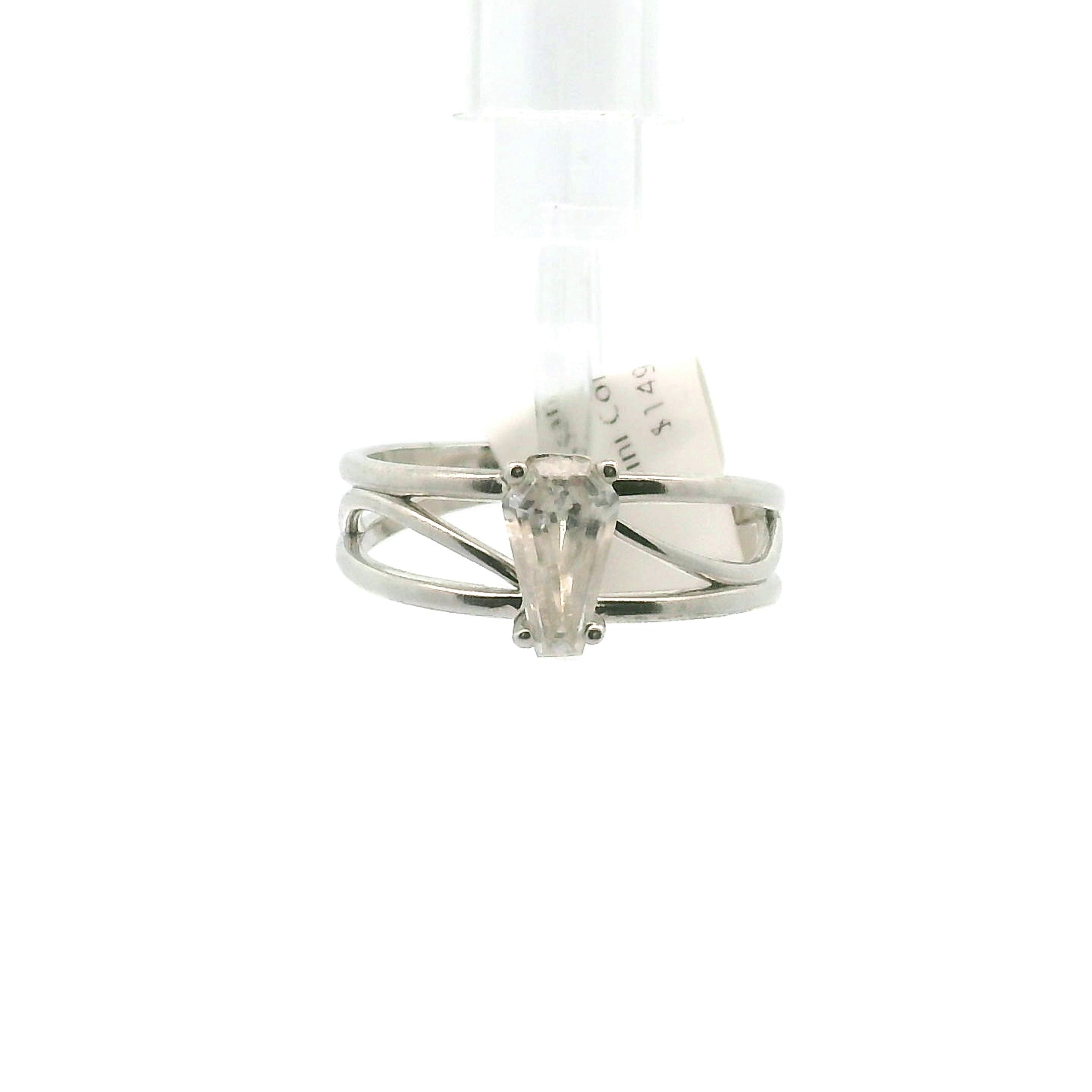 Mini Moissanite Coffin Midi Finger Cuff Adjustable Ring .925 Silver for Enlightenment, Inner Peace & Spiritual Transformation