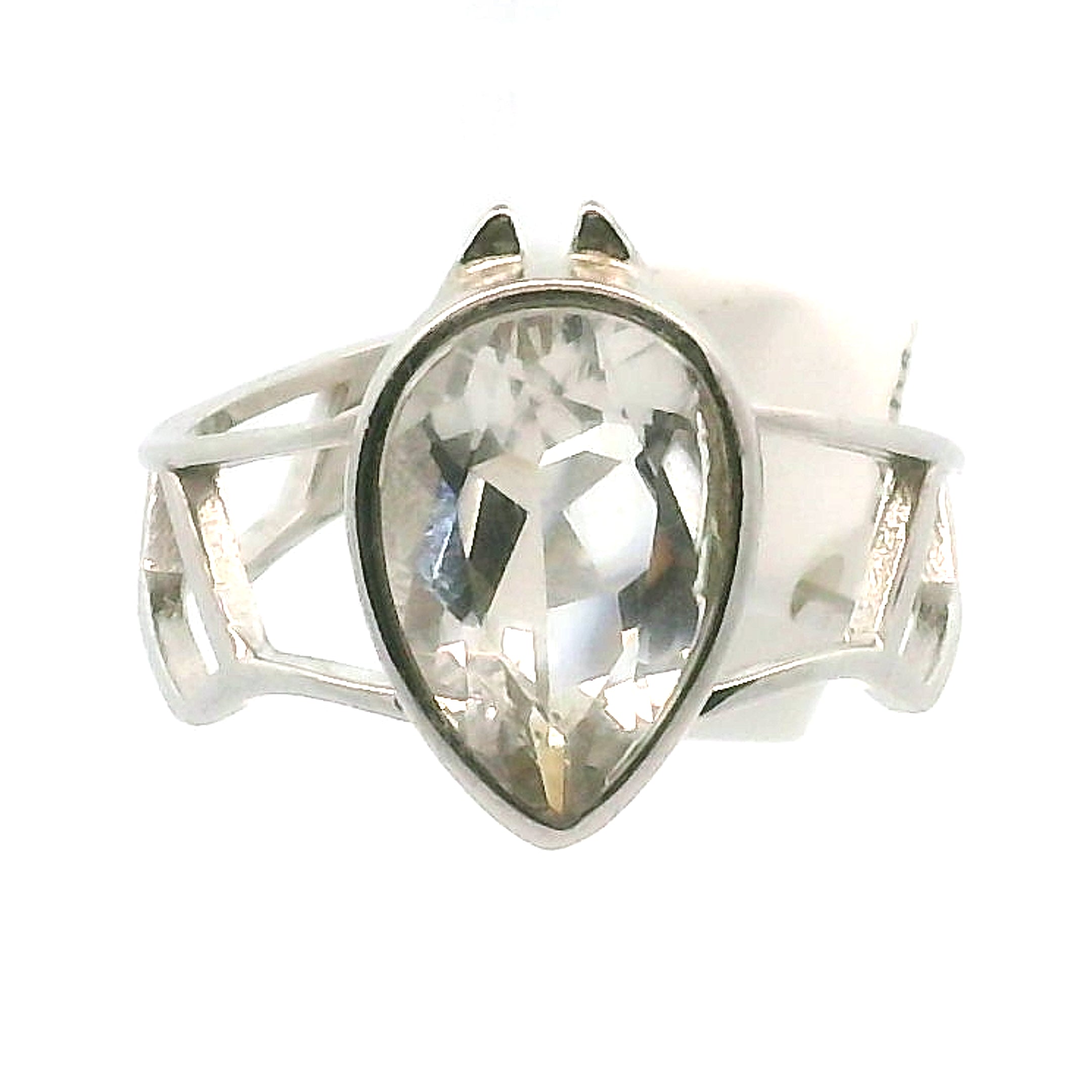 Bat Cuff Ring .925 Silver for Intuition and Perception