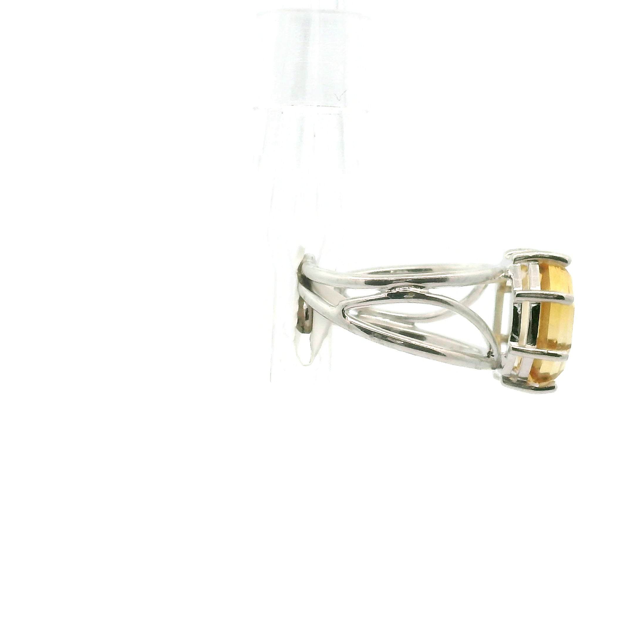 Citrine Happy Jack Cuff Ring .925 Silver for Joy and Happiness
