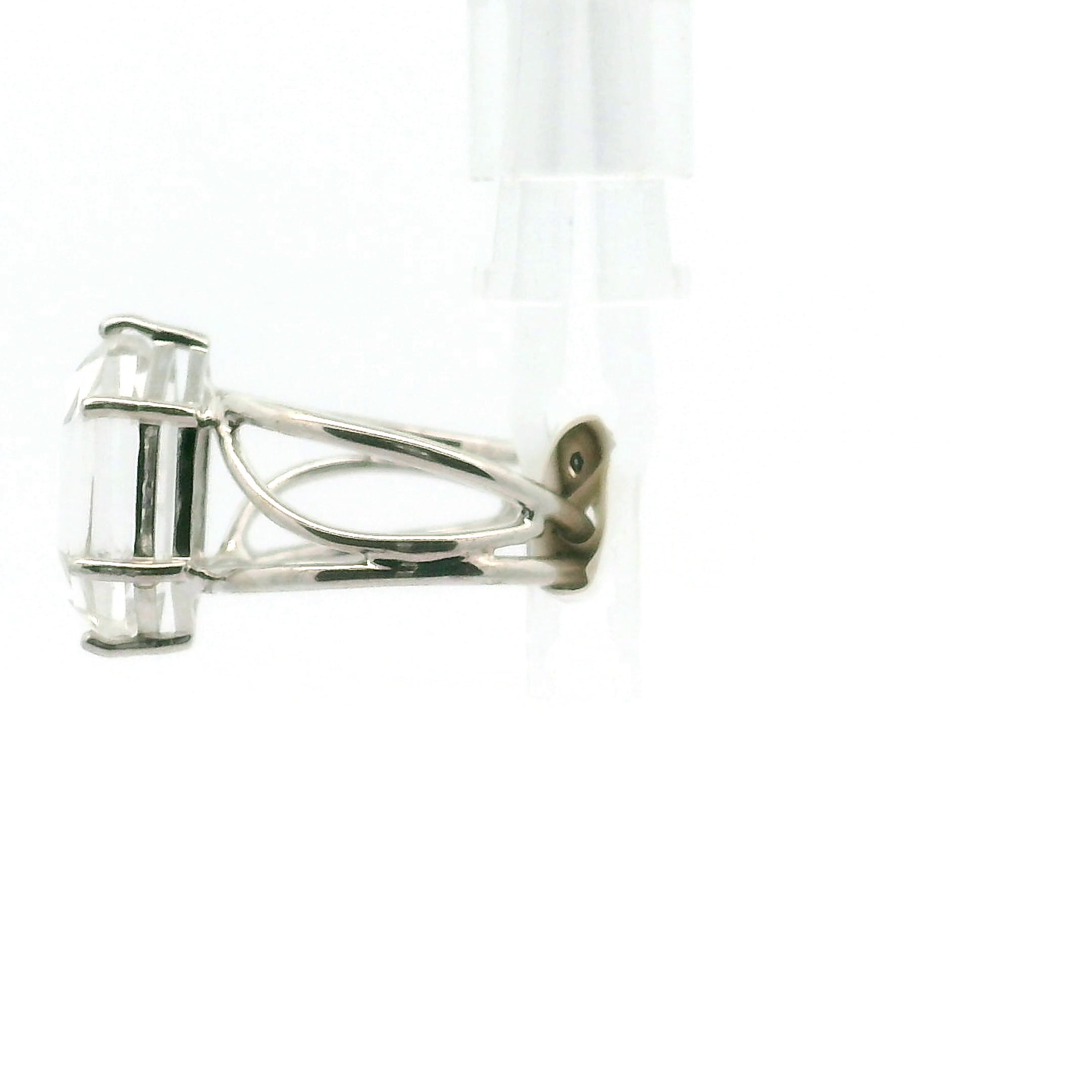 Skull Hexagon Finger Cuff Adjustable Ring .925 Silver for Spiritual Protection