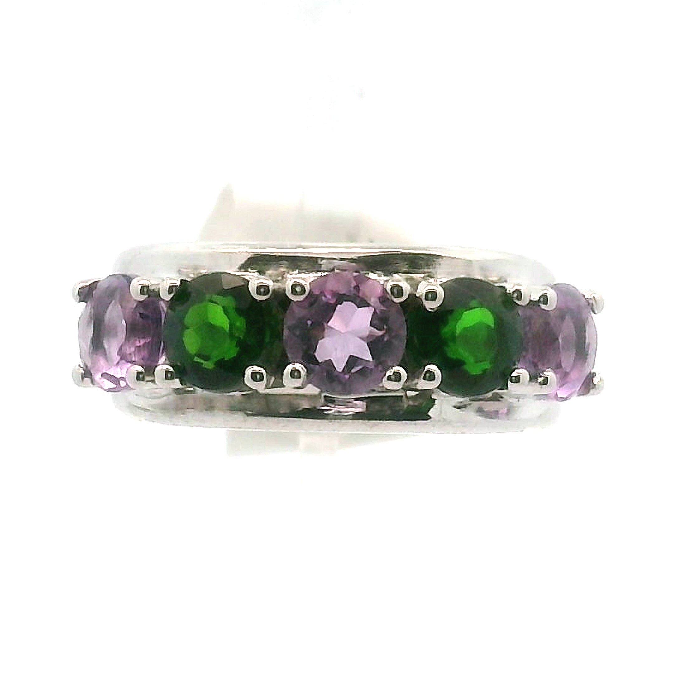 Multi-stone Stacker Cuff Ring .925 Silver for Healing, Intention Setting and Manifesting your Desires