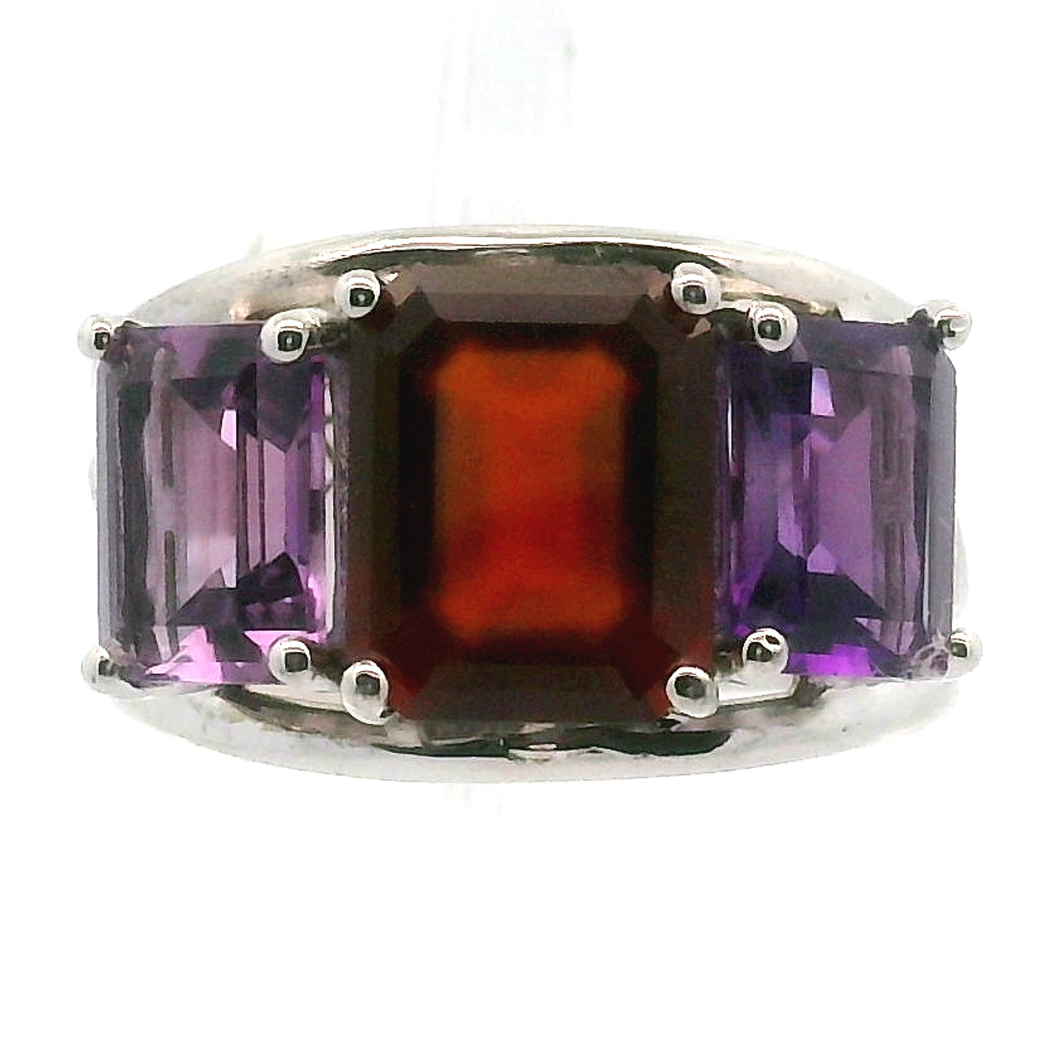 Triple Stone Crown Ring .925 Silver for Embracing your Power
