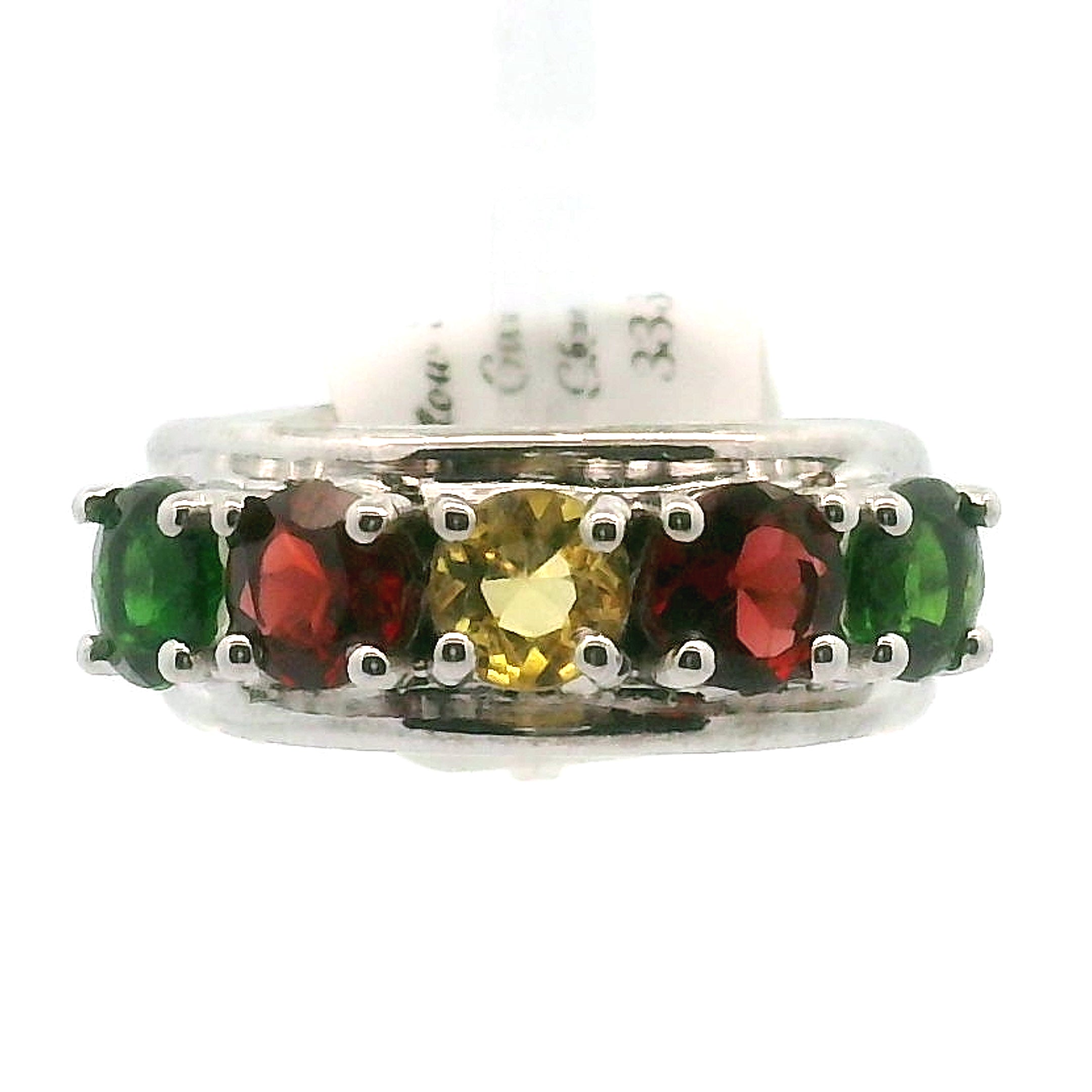 Multi-stone Stacker Cuff Ring .925 Silver for Healing, Intention Setting and Manifesting your Desires
