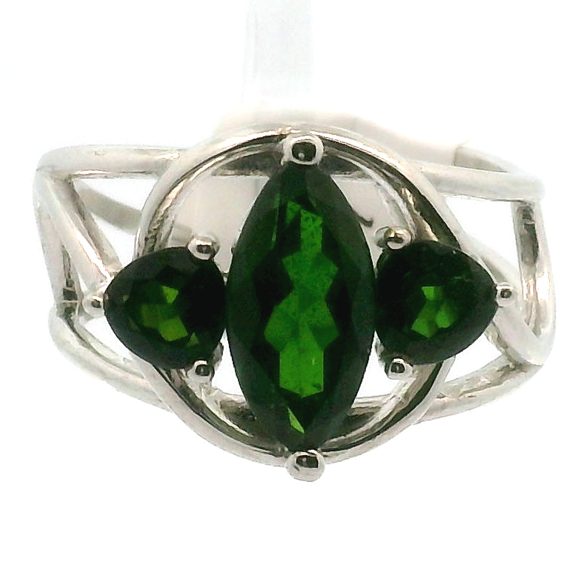 Triple Stone Crown Ring .925 Silver for Embracing your Power