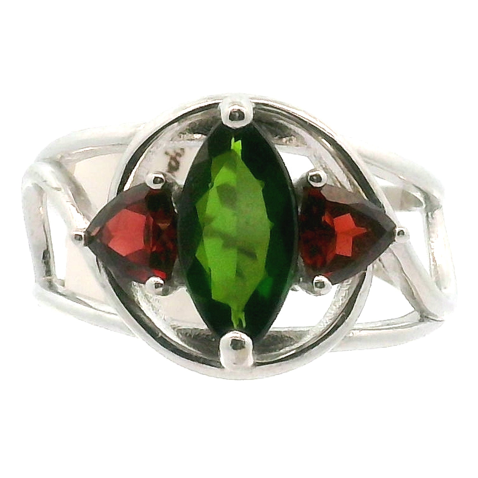 Triple Stone Crown Ring .925 Silver for Embracing your Power