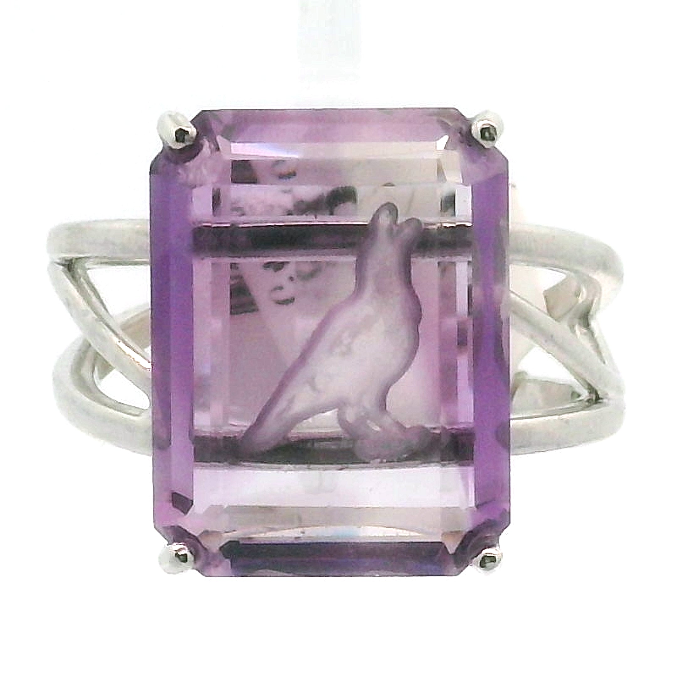 Raven Finger Cuff Adjustable Ring .925 Silver for Communication with Spirit