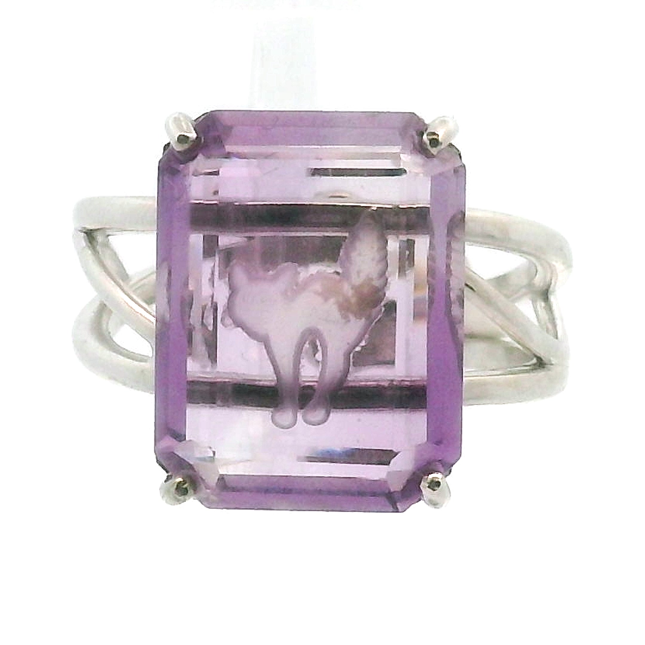 Scaredy Cat Finger Cuff Adjustable Ring .925 Silver for Connecting with Spirit