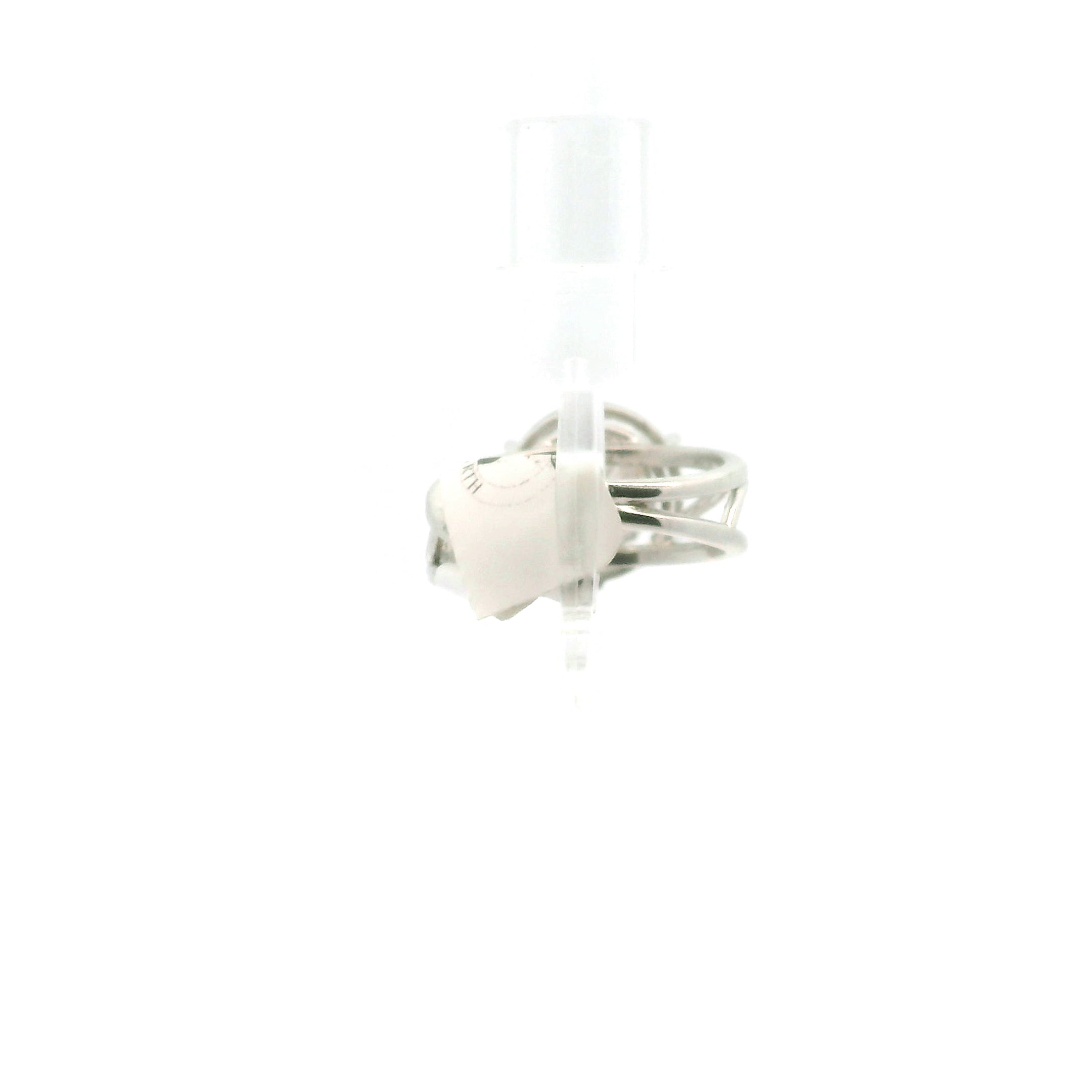 Double Faceted Eye Cuff Ring .925 Silver for Clarity