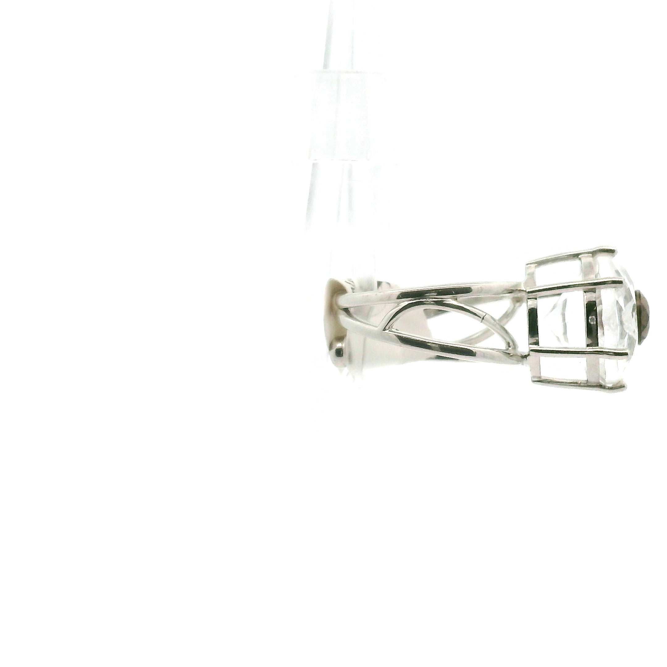 Double Faceted Eye Cuff Ring .925 Silver for Clarity