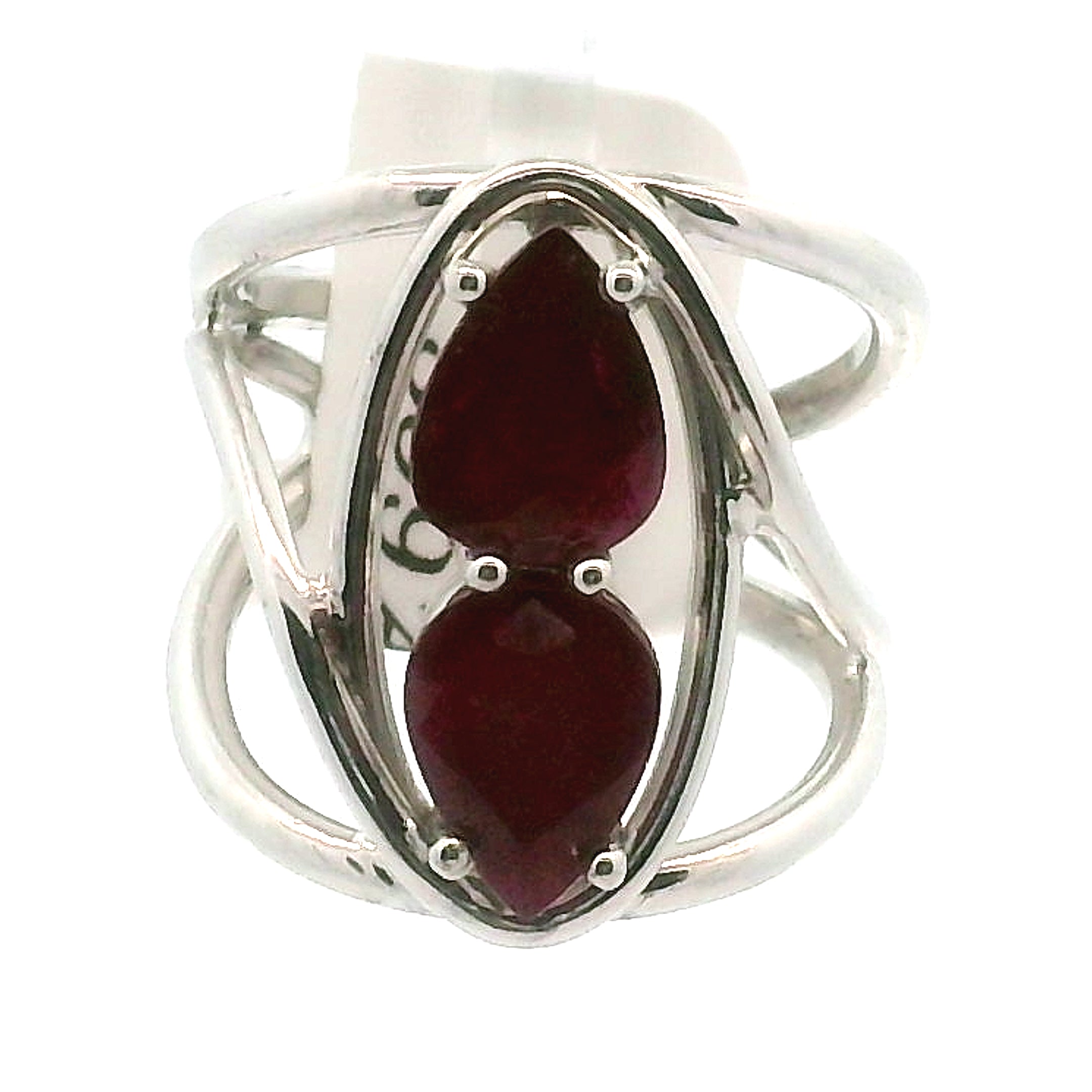 Ruby Finger Wand Cuff Ring .925 Silver for Passion and Beauty