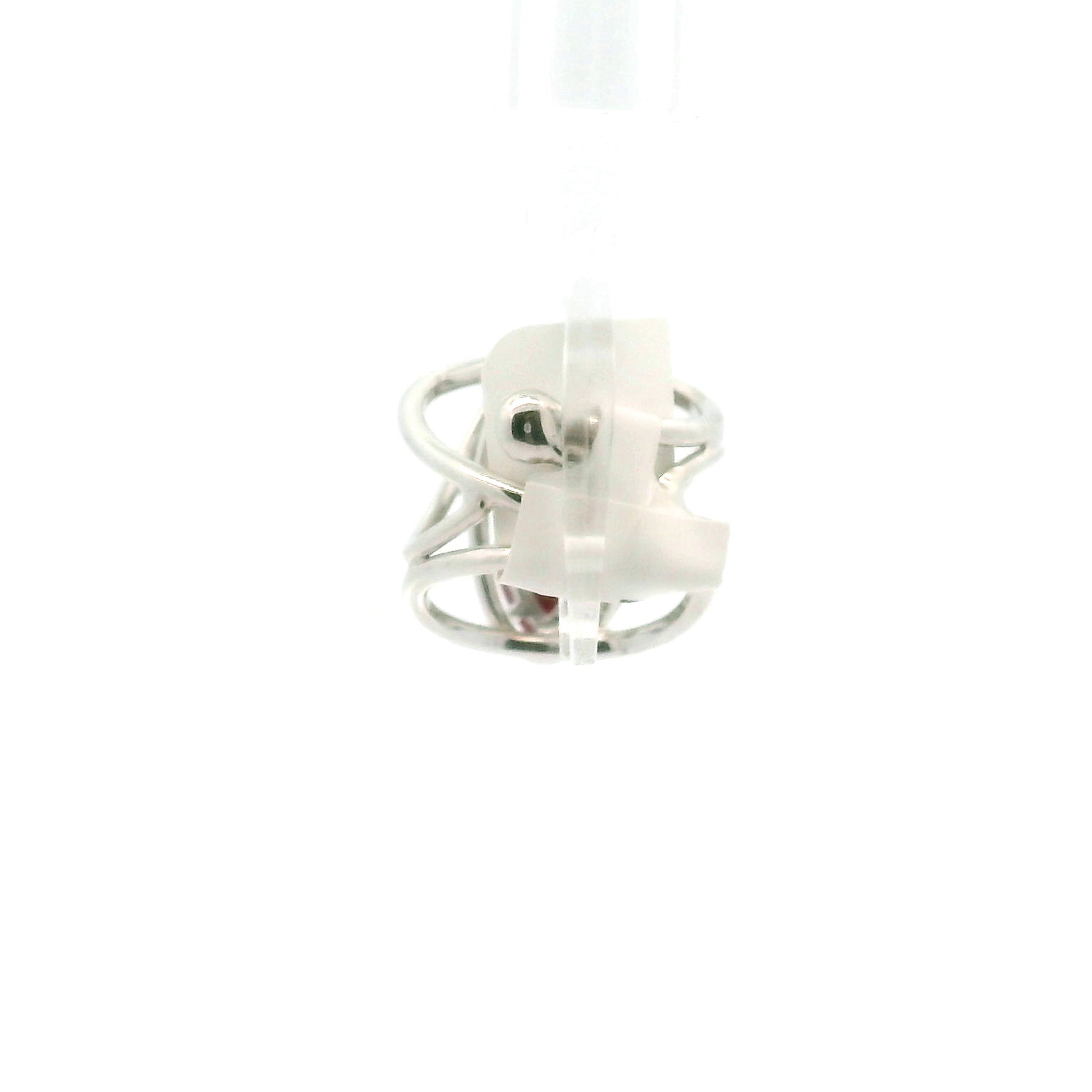 Ruby Finger Wand Cuff Ring .925 Silver for Passion and Beauty