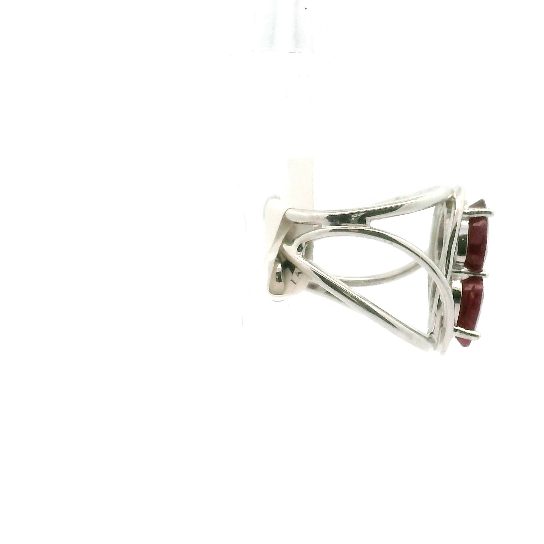 Ruby Finger Wand Cuff Ring .925 Silver for Passion and Beauty