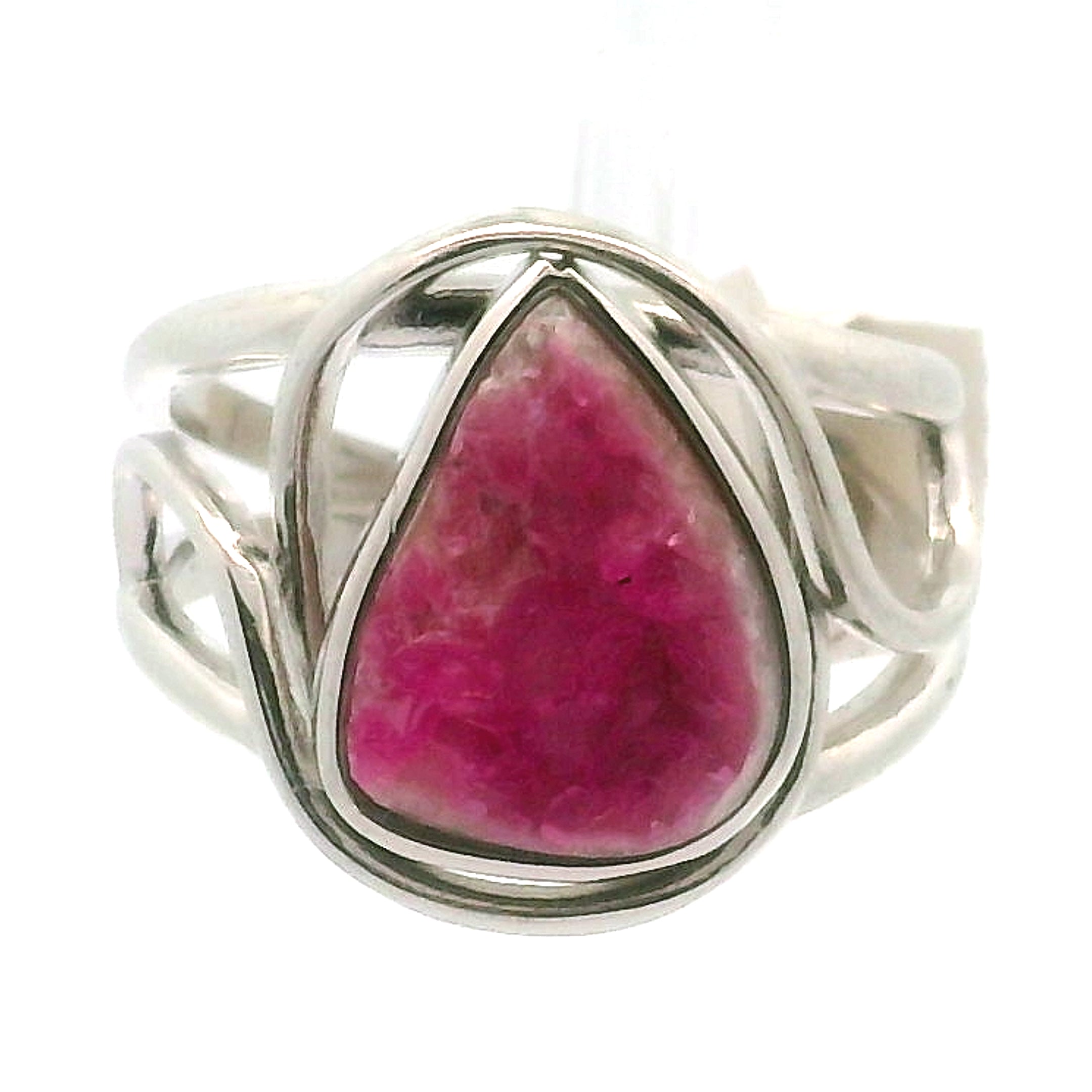 Cobalto Calcite Druzy Cuff Ring .925 Silver for Compassion, Emotional Healing, Harmony and Forgiveness