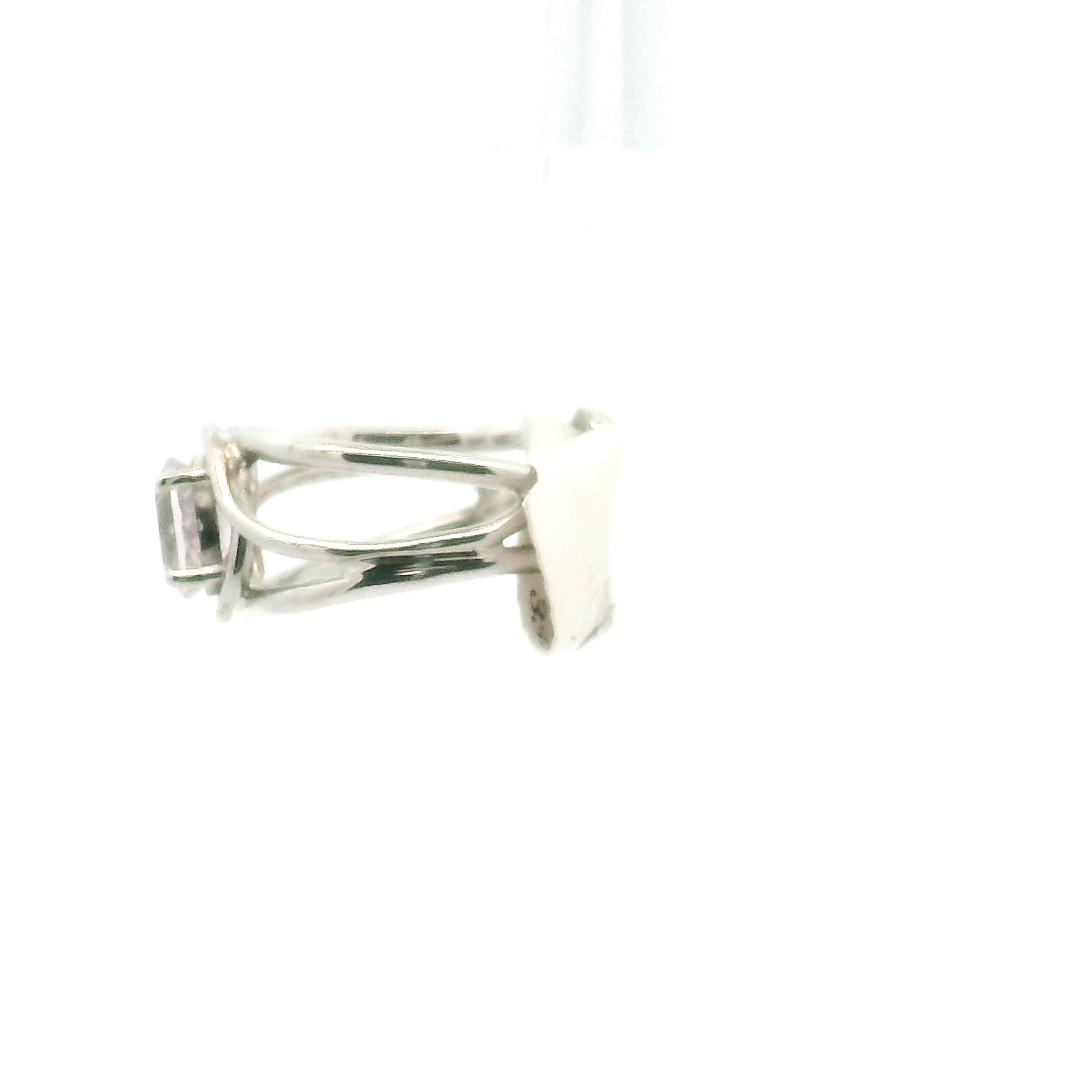 Magical Tourmaline Midi Cuff Ring .925 Silver for Positive Energy