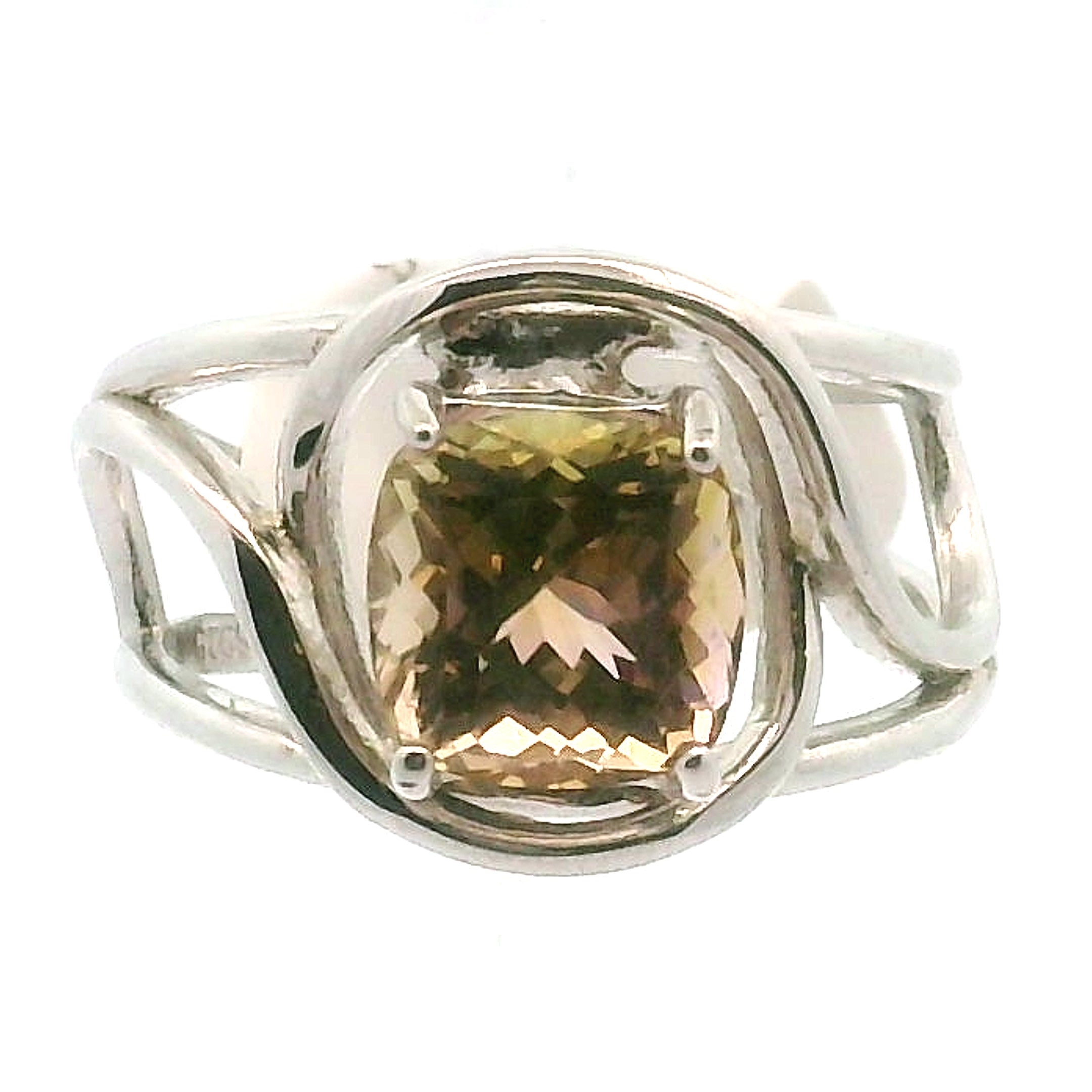 Nigeria Magical Tourmaline Cuff Ring .925 Silver for Positive Transformation