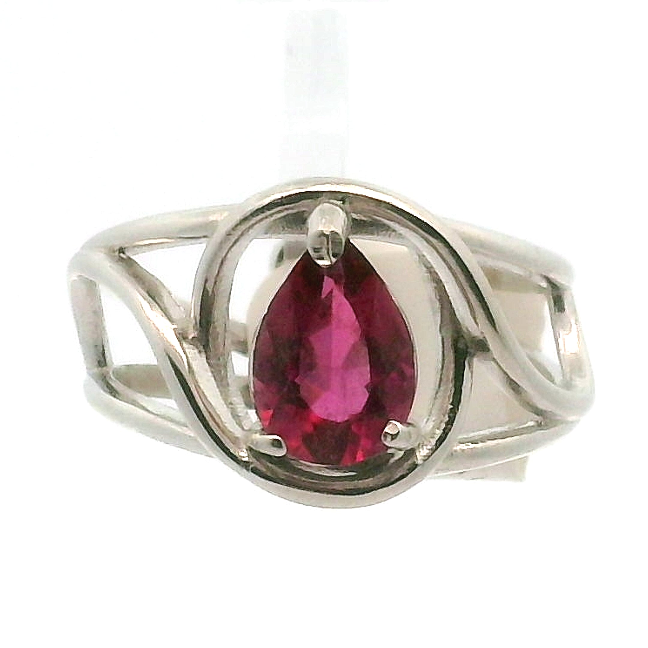 Pink Tourmaline Cuff Ring .925 Silver for Joy, Kindness and Love