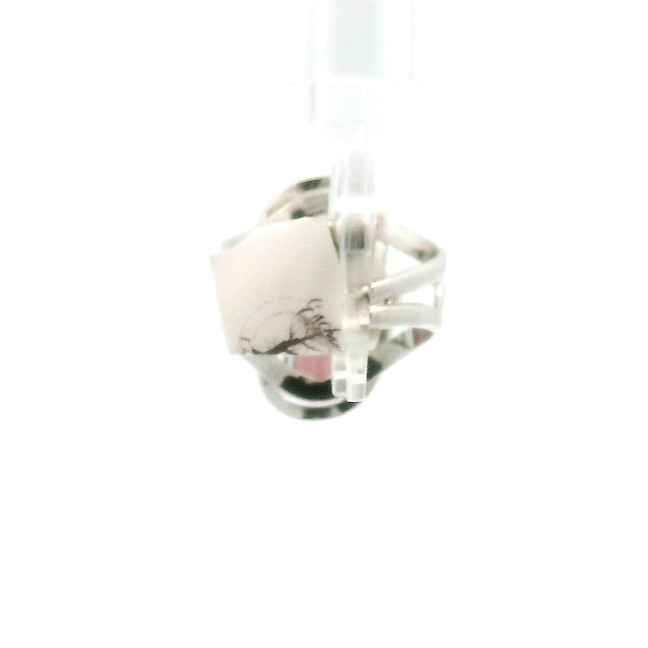 Tourmaline Cuff Ring .925 Silver for Spiritual Growth and Renewal