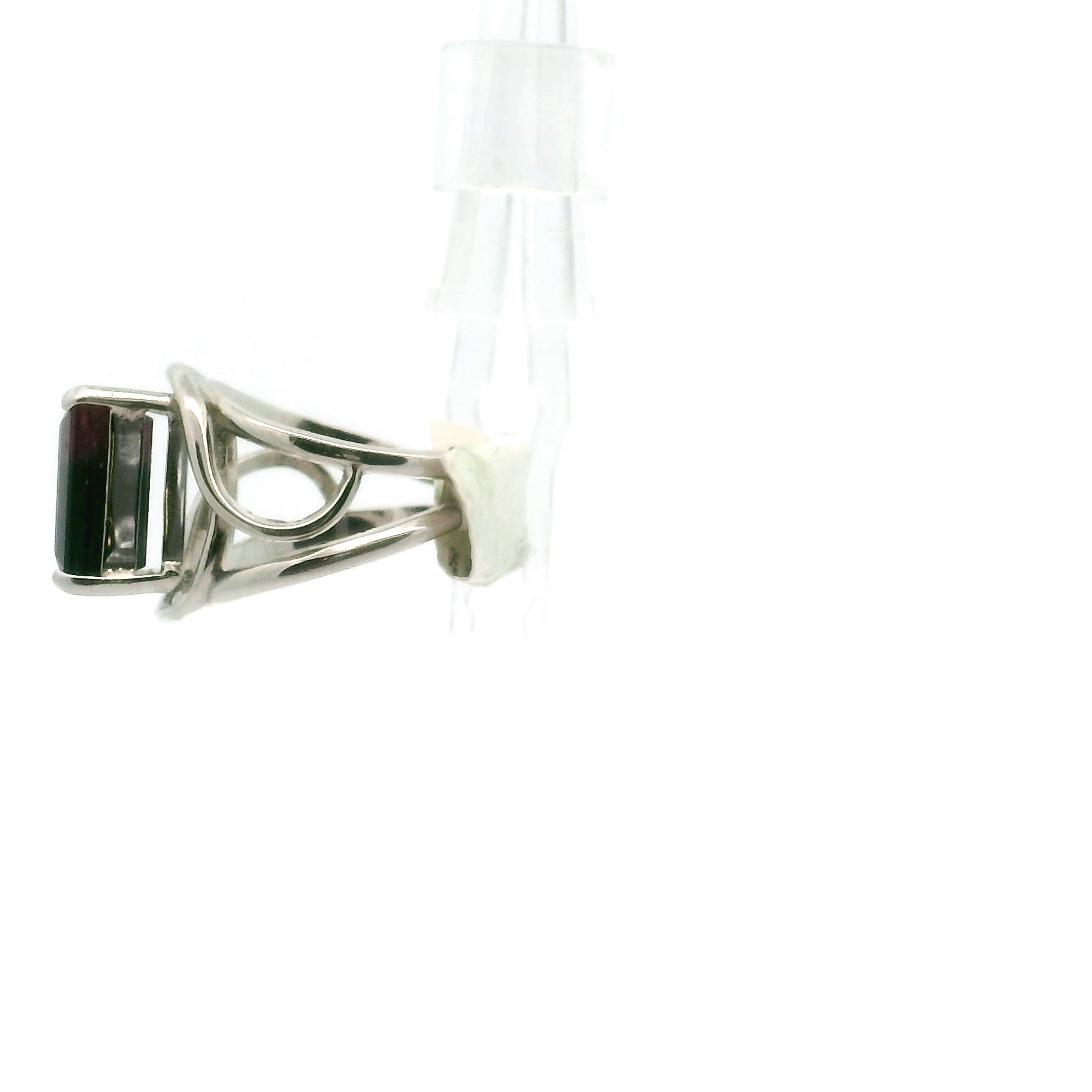Nightshade Tourmaline Cuff Ring .925 Silver for Spiritual Growth and Renewal