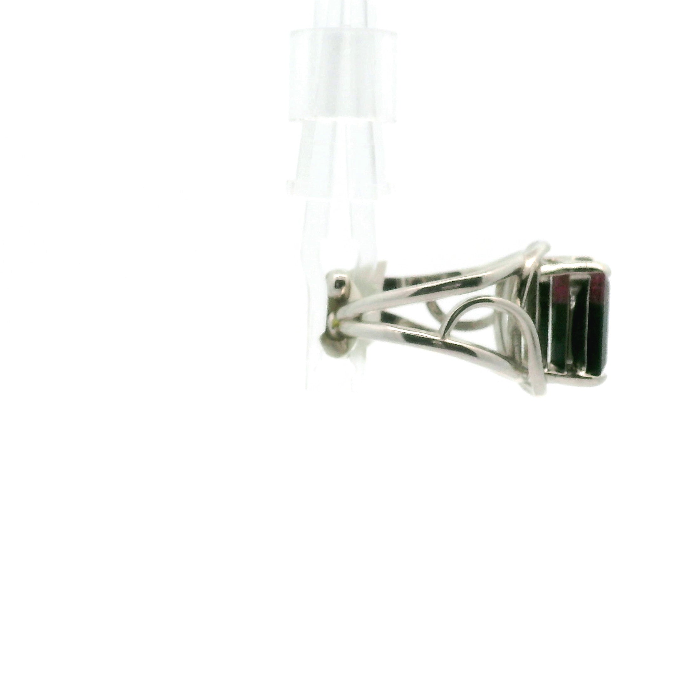 Nightshade Tourmaline Cuff Ring .925 Silver for Spiritual Growth and Renewal