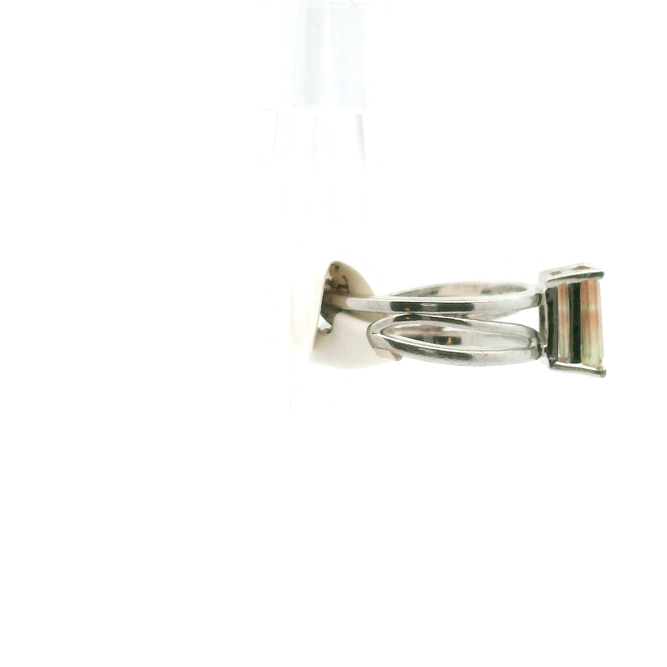 Unicorn Tourmaline Cuff Ring .925 Silver for Spiritual Wisdom