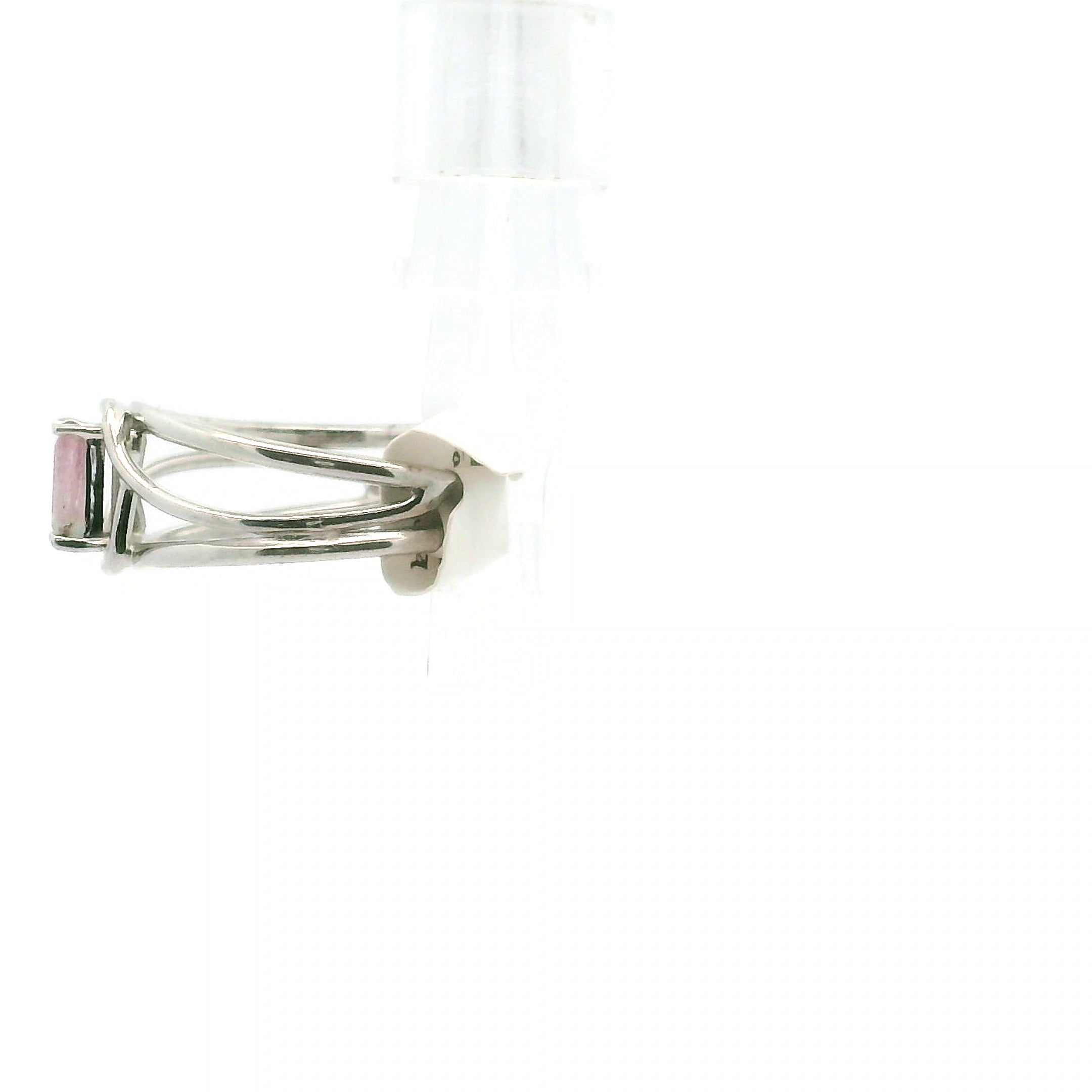 Cotton Candy Tourmaline Cuff Ring .925 Silver for Spiritual Cleansing and Rejuvenation