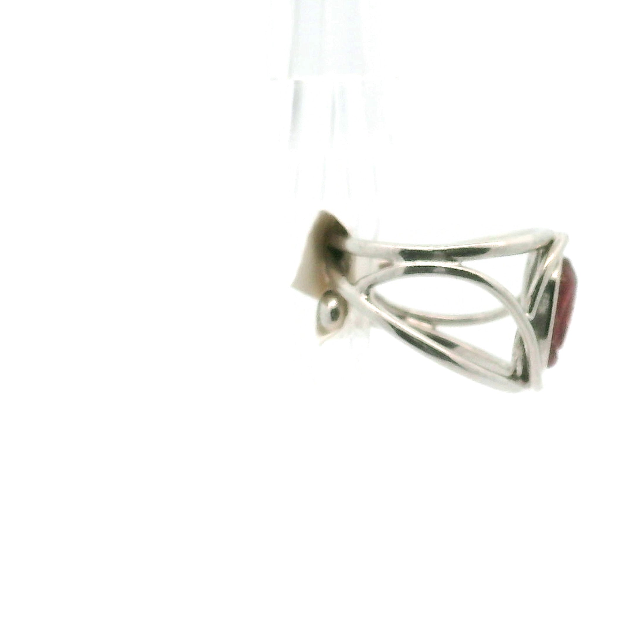 Tourmaline Buddha Cuff Ring Adjustable Ring .925 Silver for Awareness, Communication and Meditation