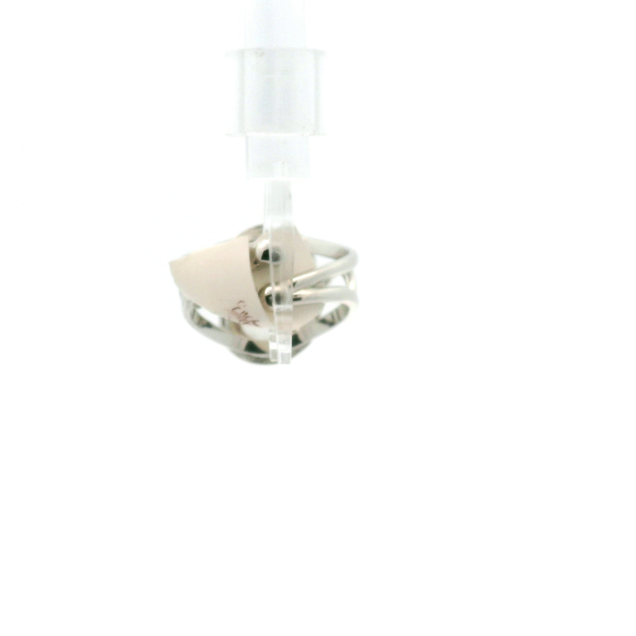 Rose Quartz Geothite Drop Cuff Ring .925 Silver for Compassion and Self Love
