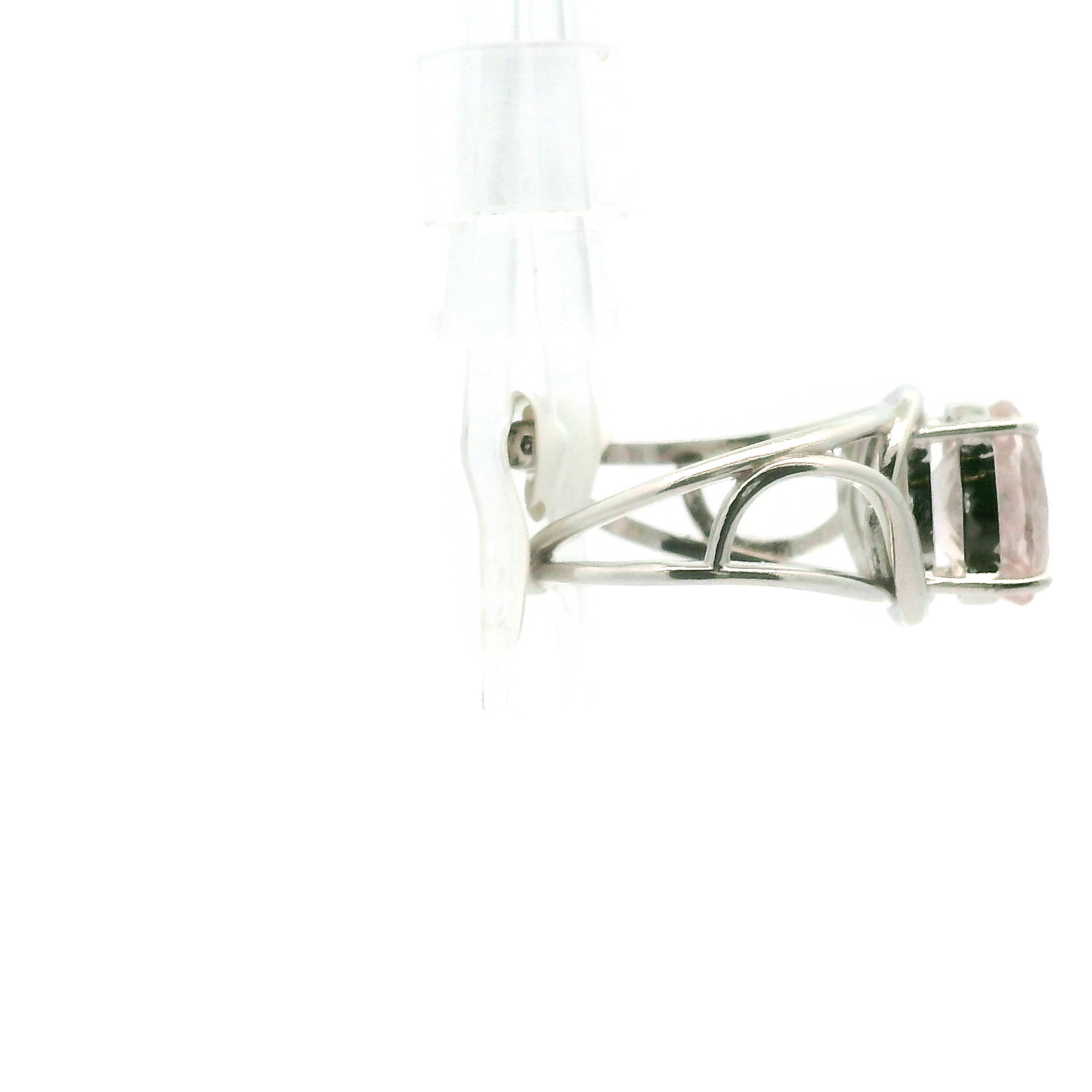 Pink Apatite Cuff Ring .925 Silver for Connection with Angels, Ancestors and Spirit Guides