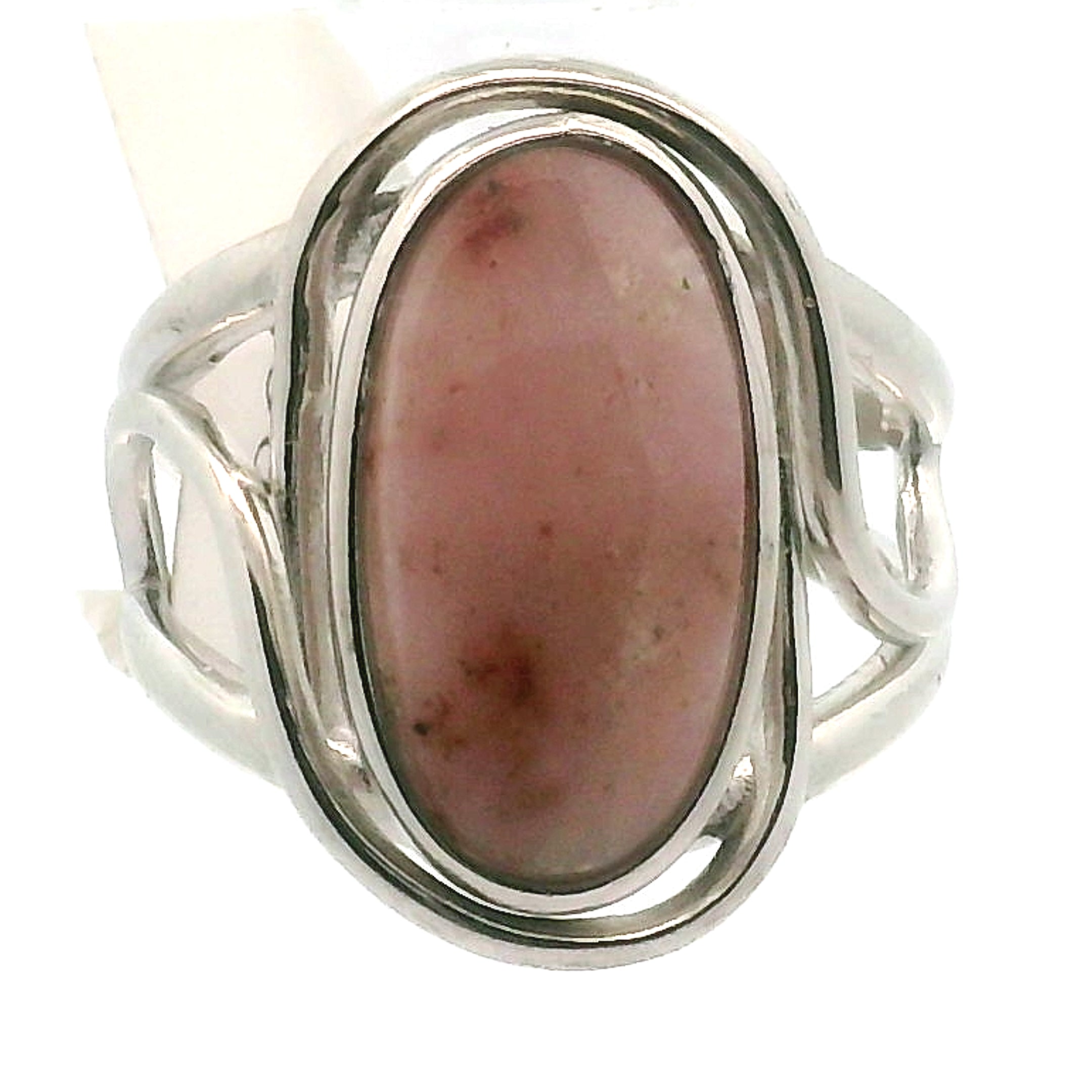 Pink Petalite Midi Cuff Ring 925 Silver for Joy, Love and Empowerment