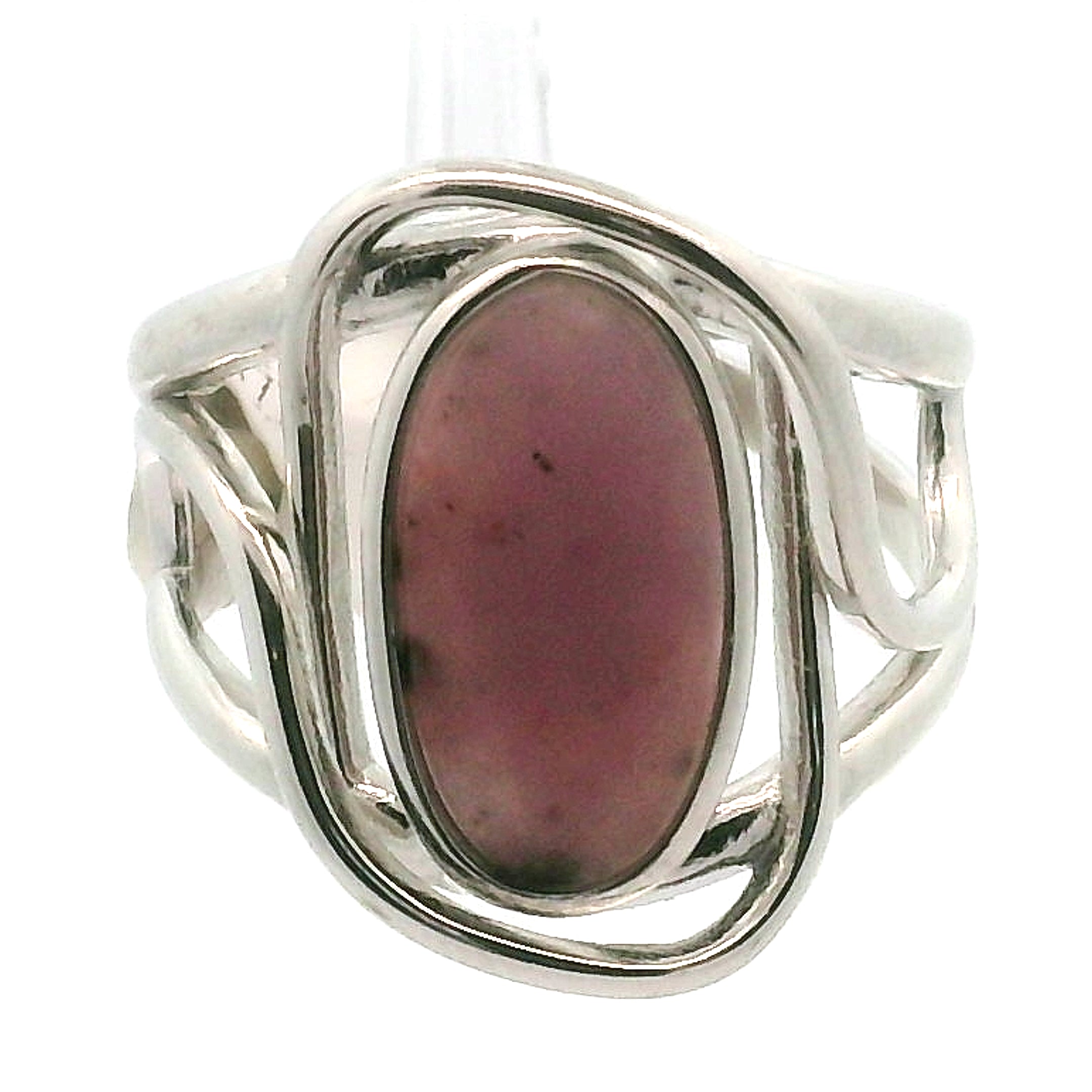Pink Petalite Midi Cuff Ring 925 Silver for Joy, Love and Empowerment