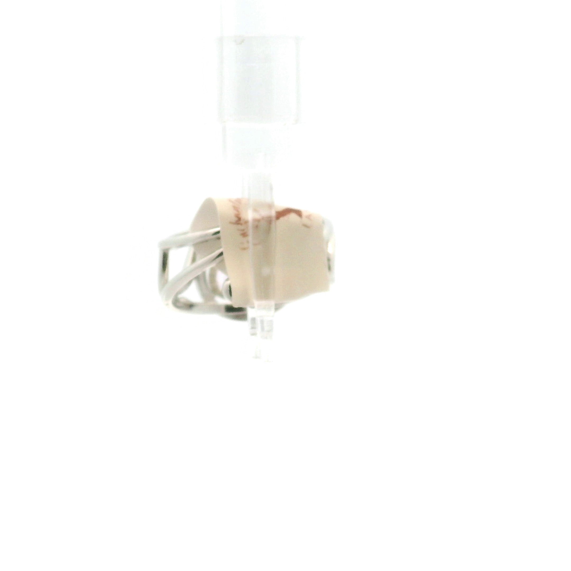 Kunzite Cuff Ring .925 Silver for Emotional Healing, Joy and Love