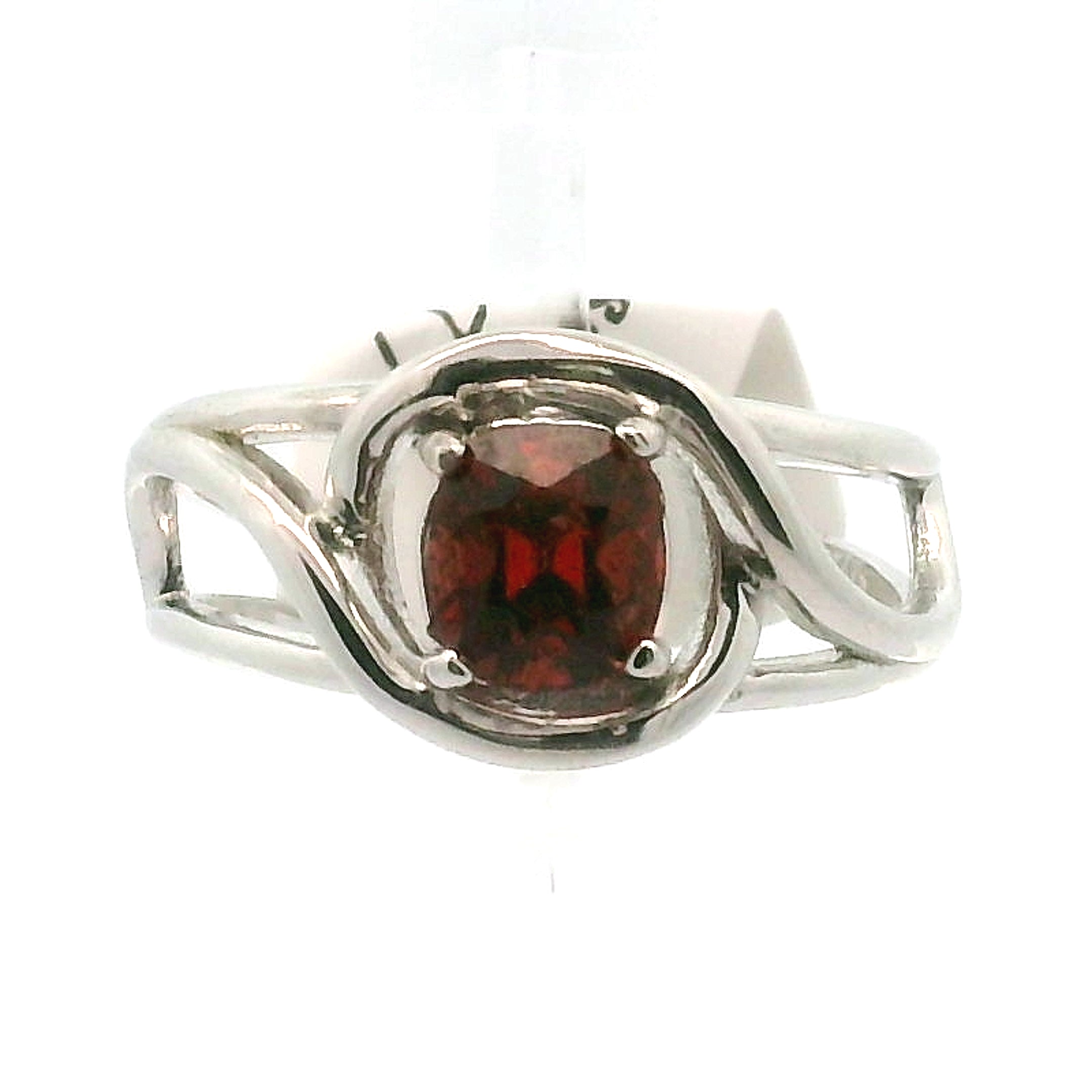 Spessartine Garnet Cuff Ring .925 Silver for Passion and Manifestation