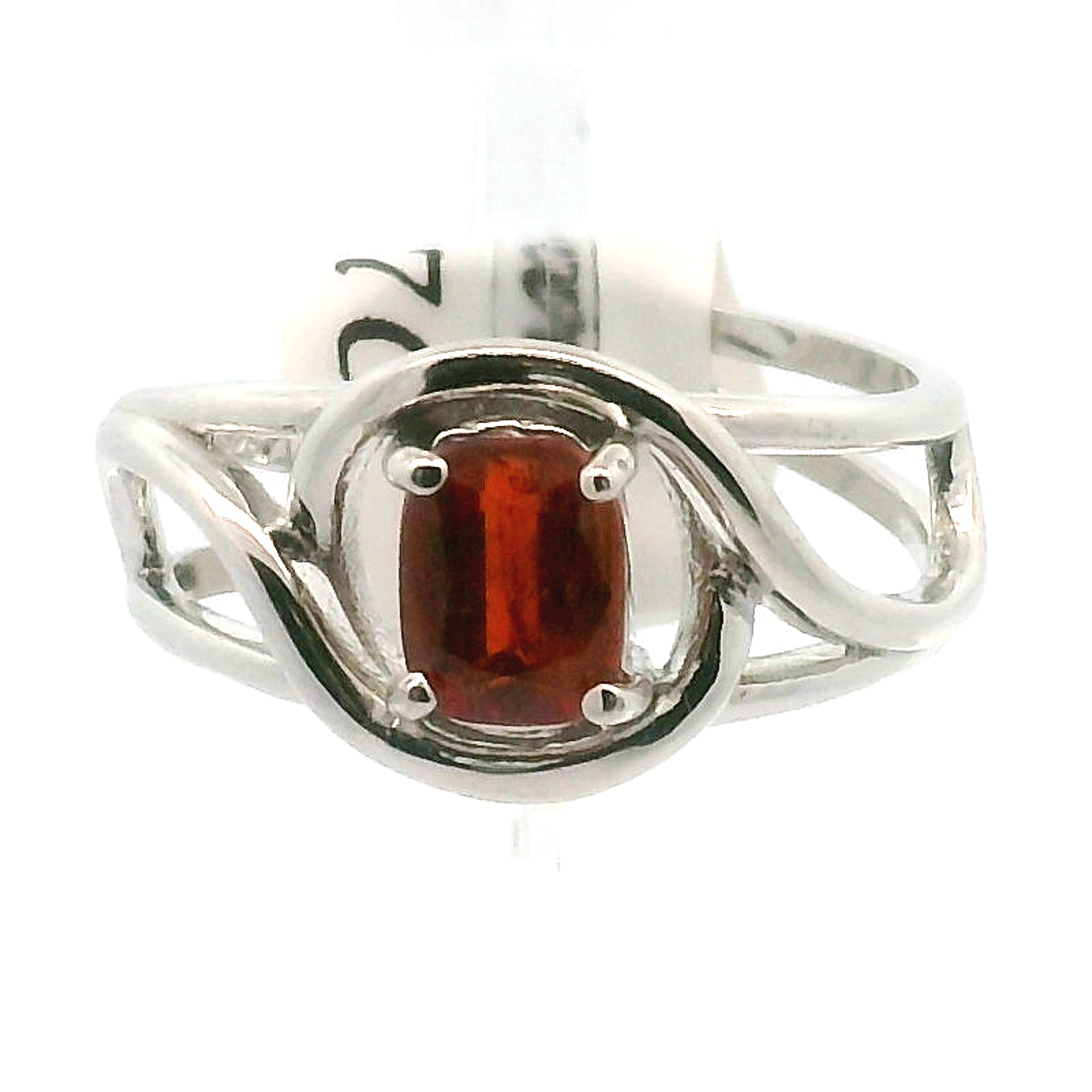 Spessartine Garnet Cuff Ring .925 Silver for Passion and Manifestation