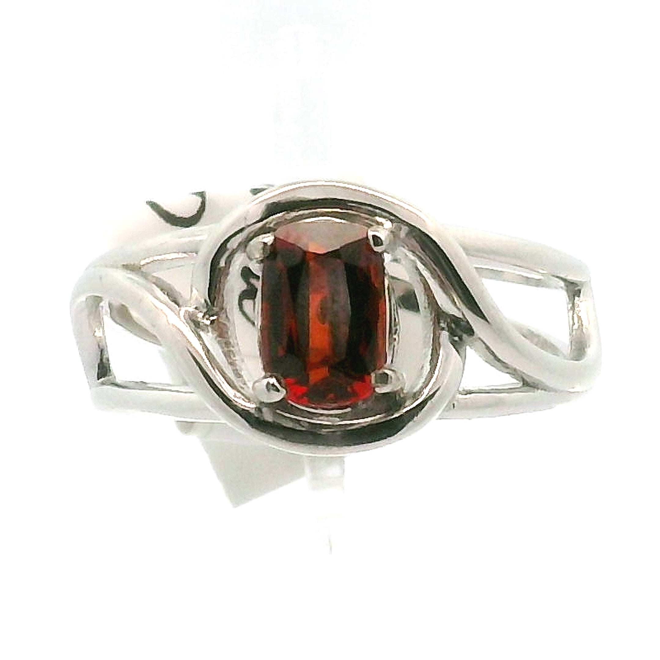 Spessartine Garnet Cuff Ring .925 Silver for Passion and Manifestation