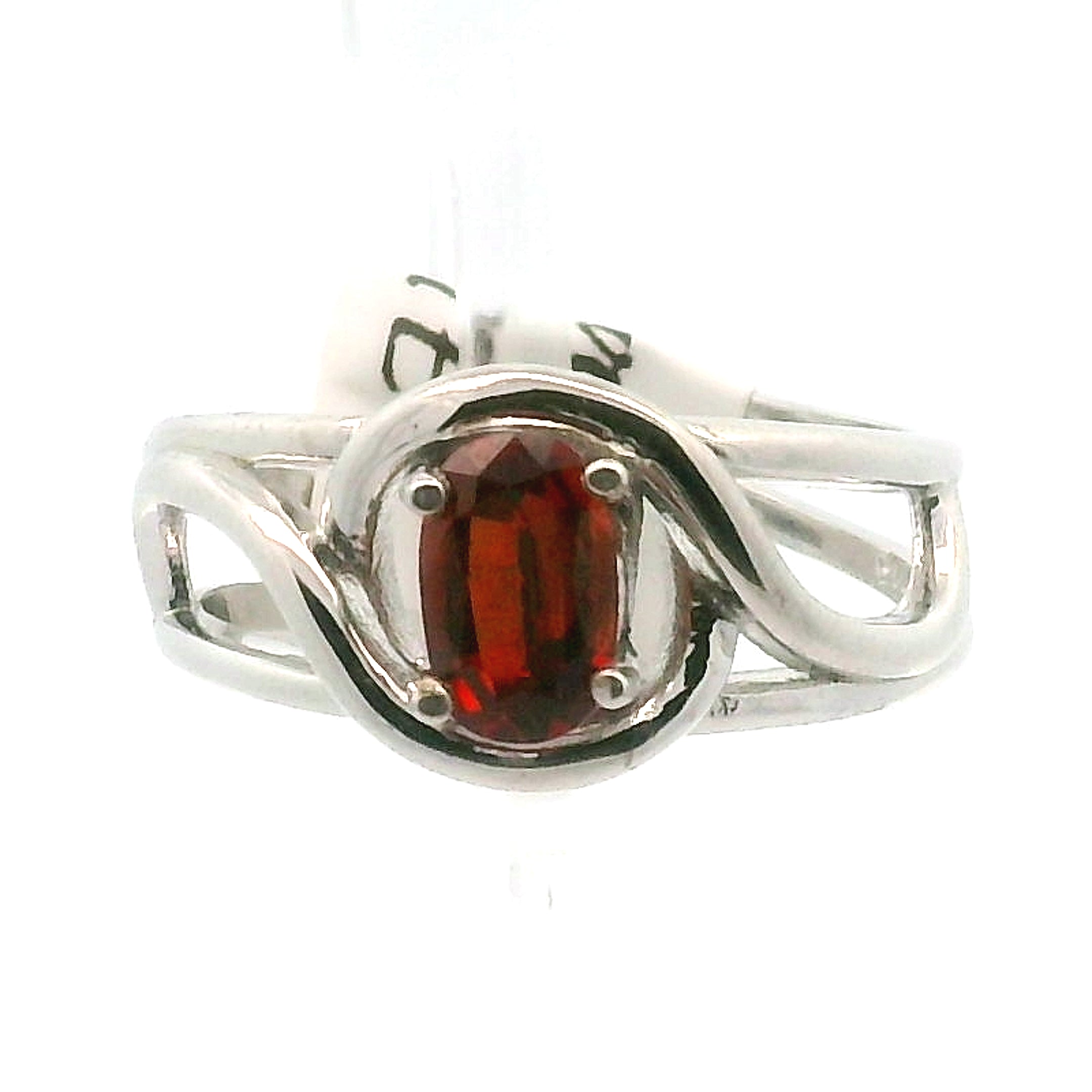 Spessartine Garnet Cuff Ring .925 Silver for Passion and Manifestation