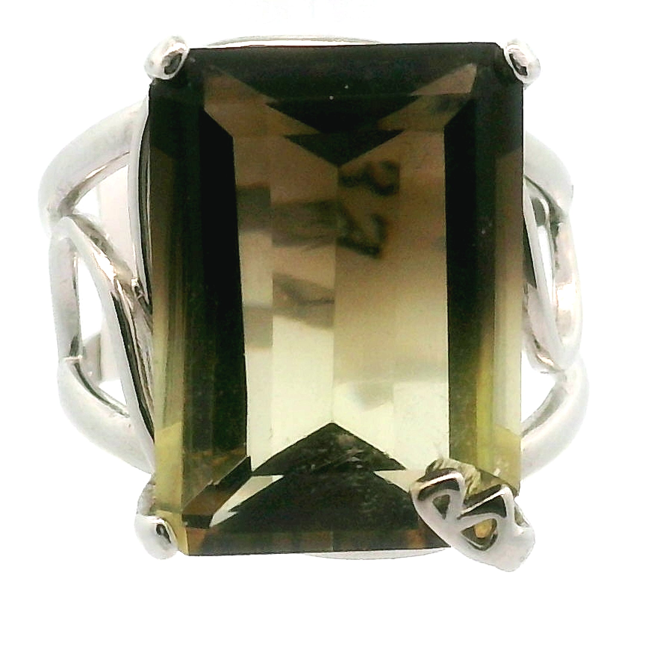 Smokey Citrine Cuff Ring .925 Silver for Attracting Prosperity, Manifesting Abundance and Safeguarding your Wealth