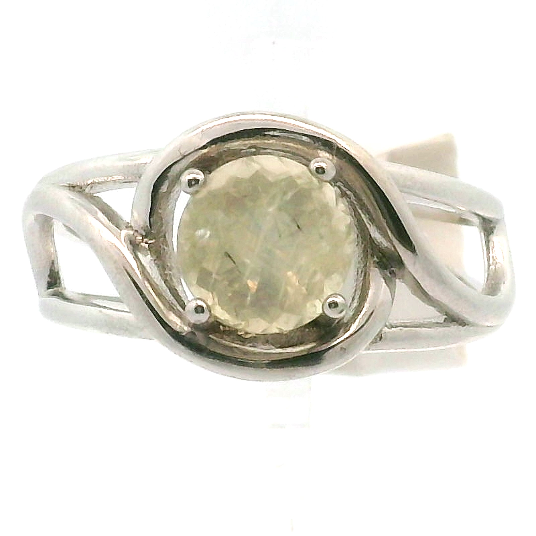 Leucite Cuff Ring 925 Silver for Unity and Purification
