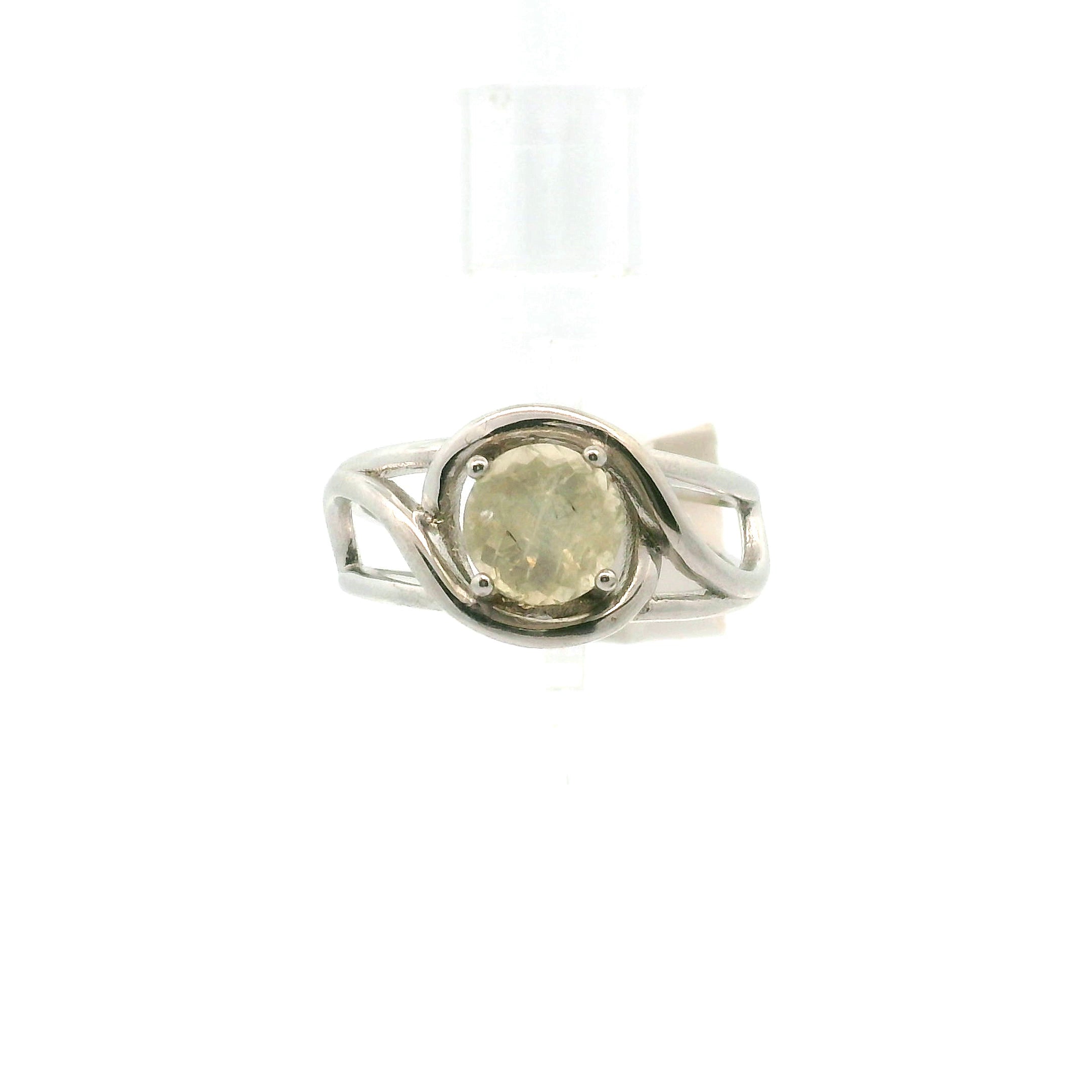 Leucite Cuff Ring 925 Silver for Unity and Purification