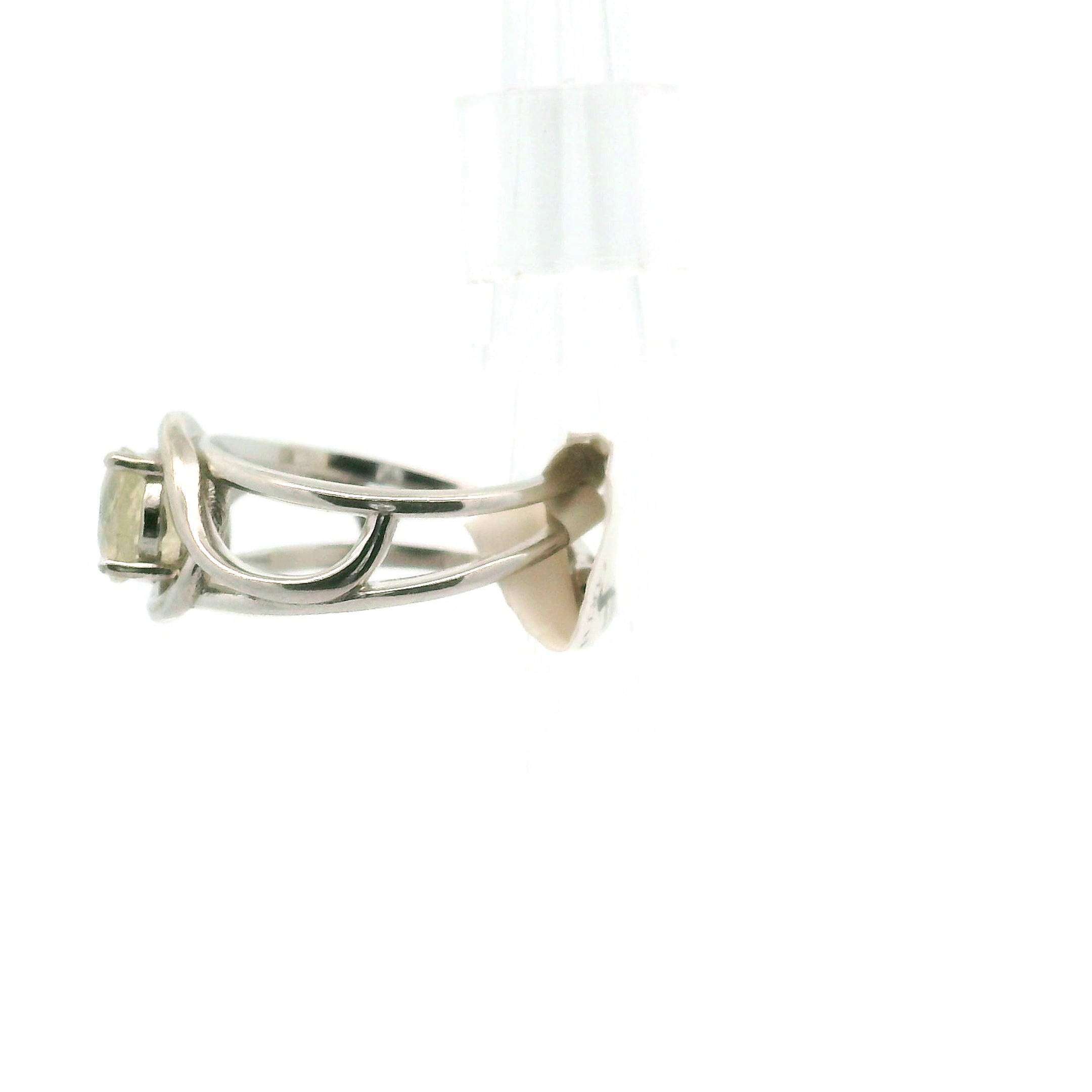 Leucite Cuff Ring 925 Silver for Unity and Purification