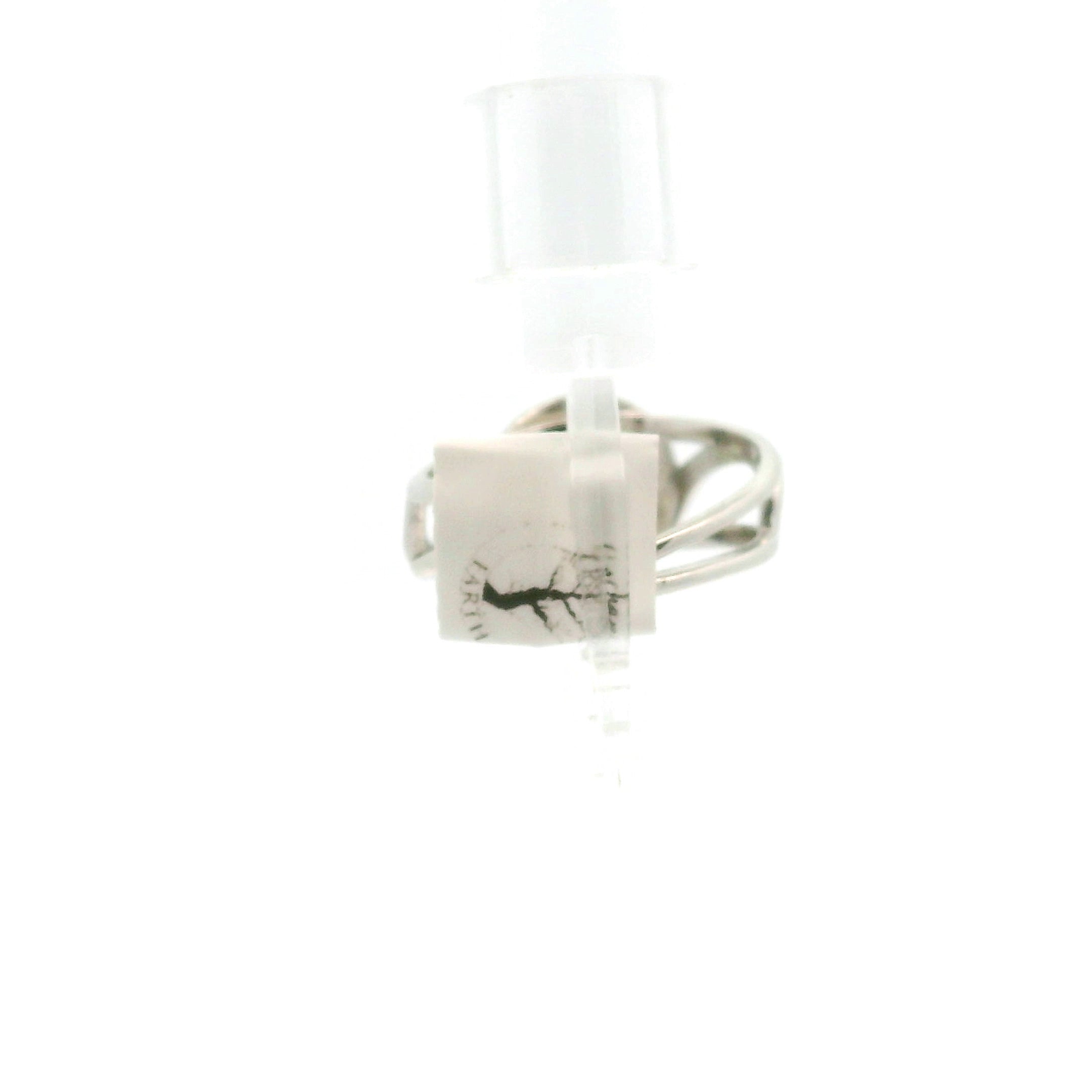 Leucite Cuff Ring 925 Silver for Unity and Purification