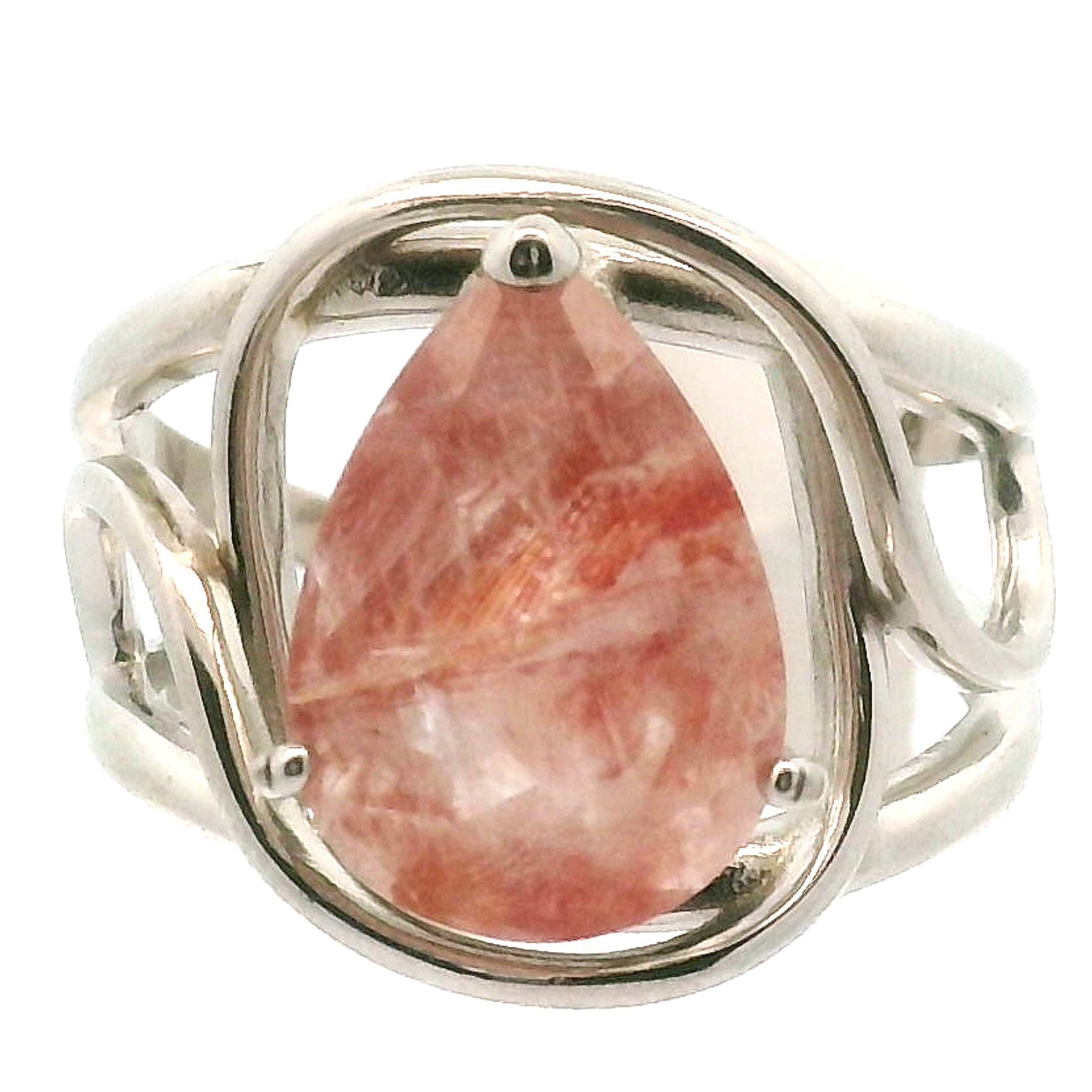Koi Quartz Midi Cuff Ring .925 Sterling Silver for Spiritual Transformation