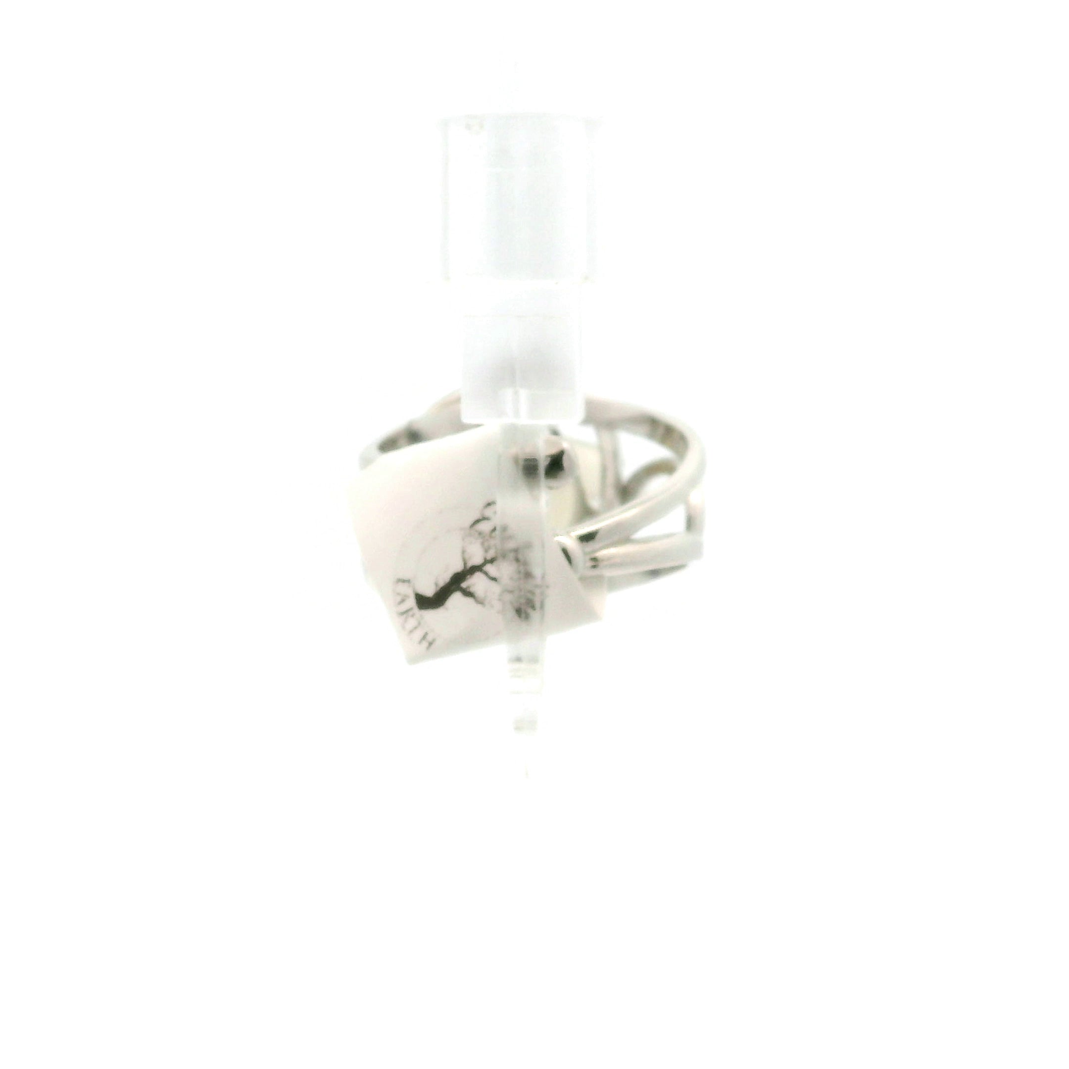 Smoky Citrine Star Adjustable Cuff Ring .925 Silver for Protection and Transformation
