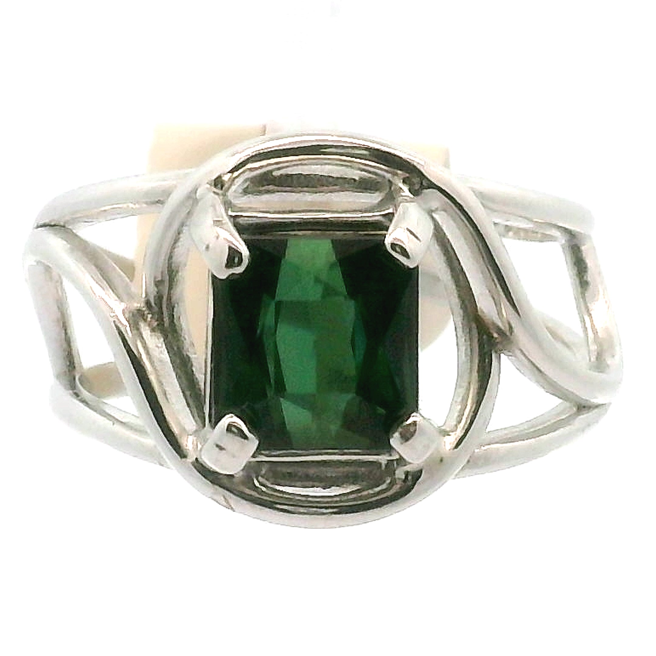 Blue Green Tourmaline Adjustable Finger Cuff Ring for Healing, Joy and Love