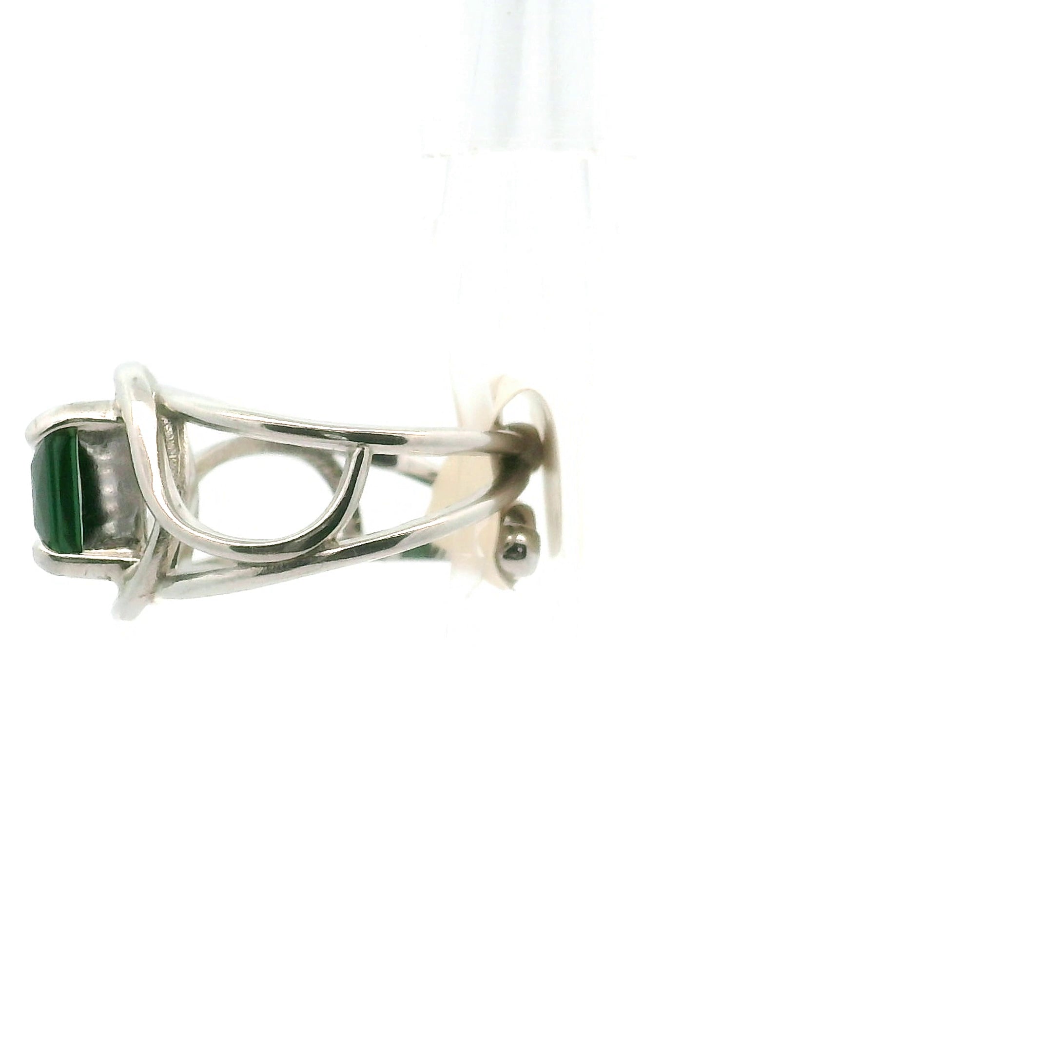Blue Green Tourmaline Adjustable Finger Cuff Ring for Healing, Joy and Love