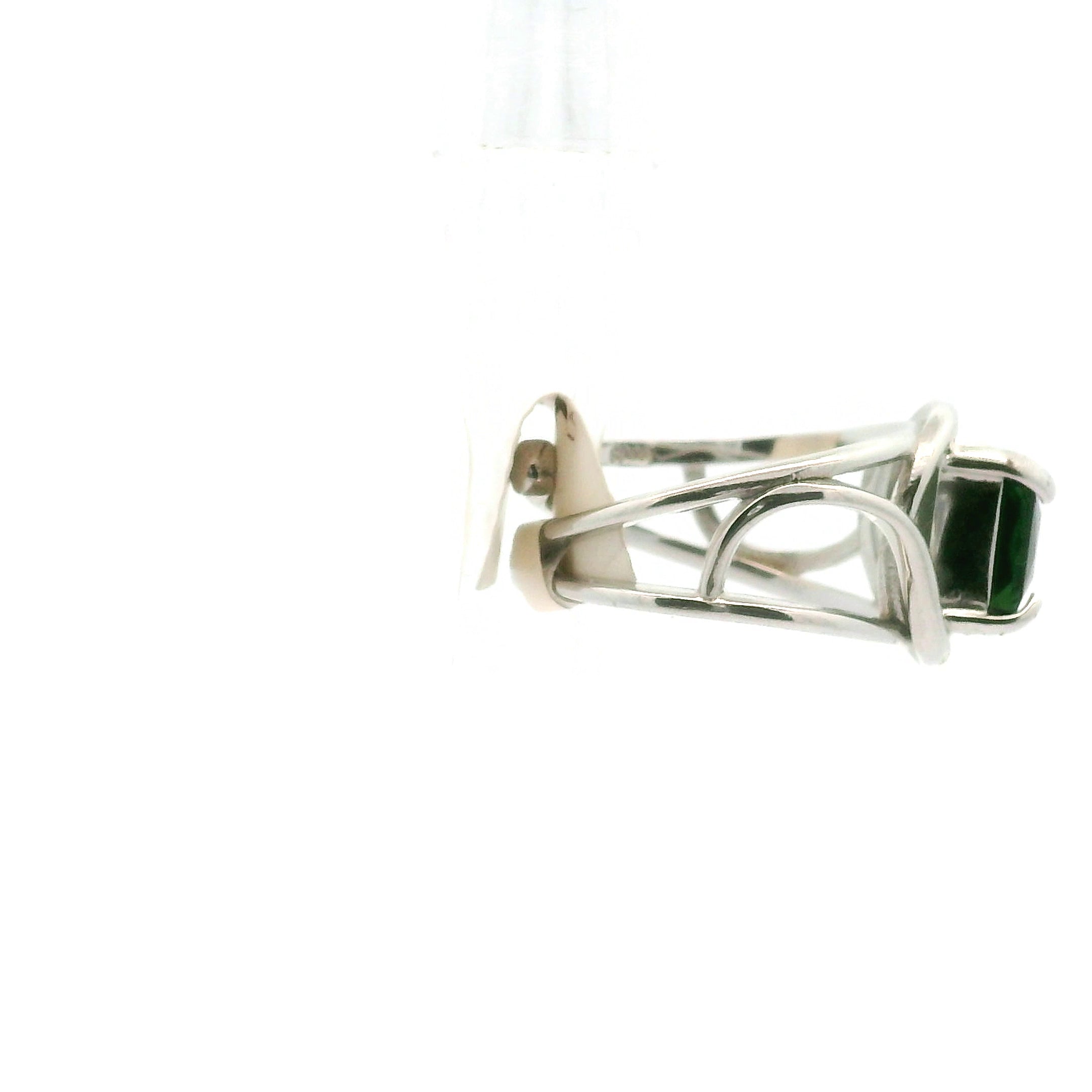 Blue Green Tourmaline Adjustable Finger Cuff Ring for Healing, Joy and Love